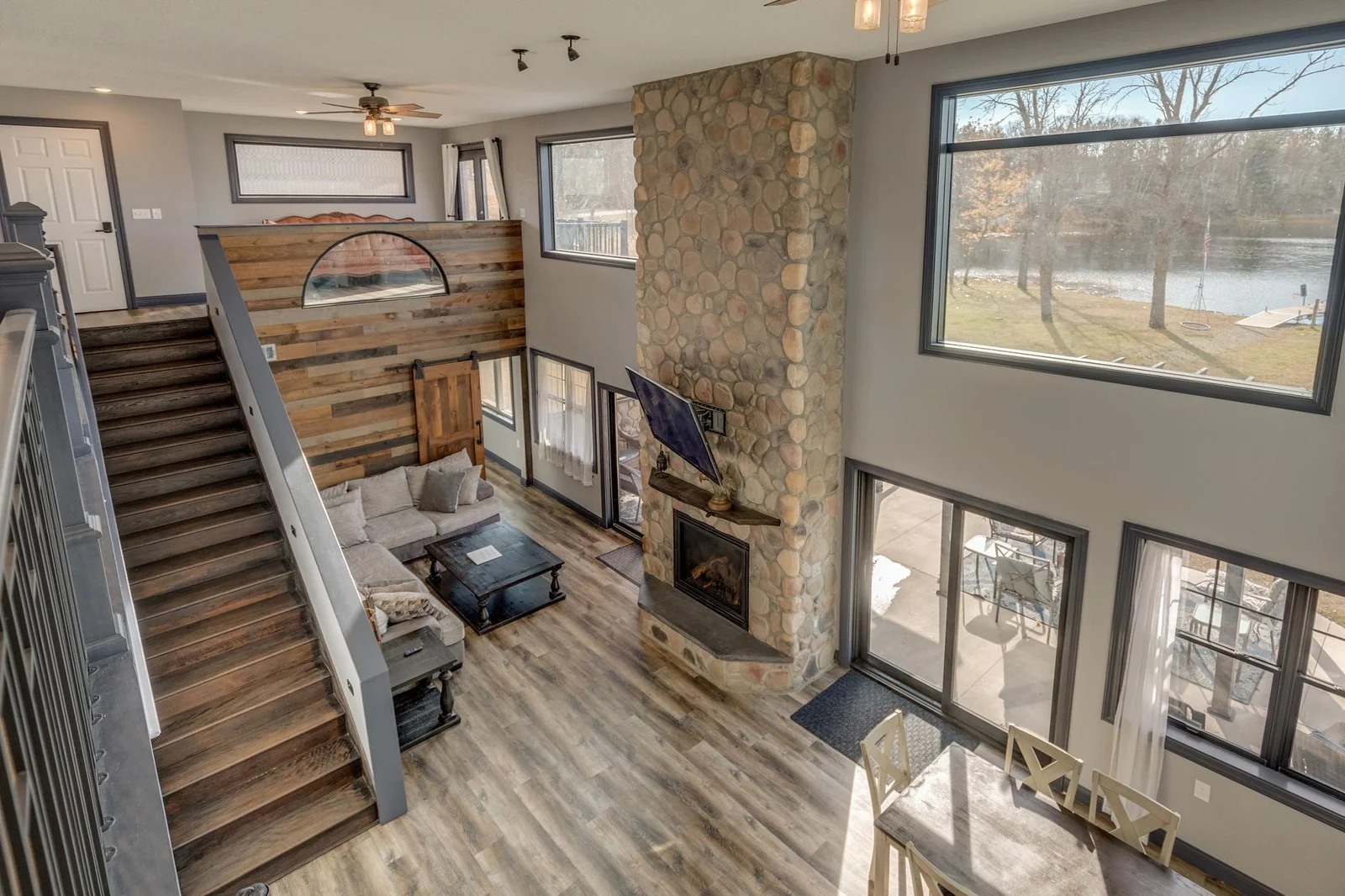 View of main level from family room.