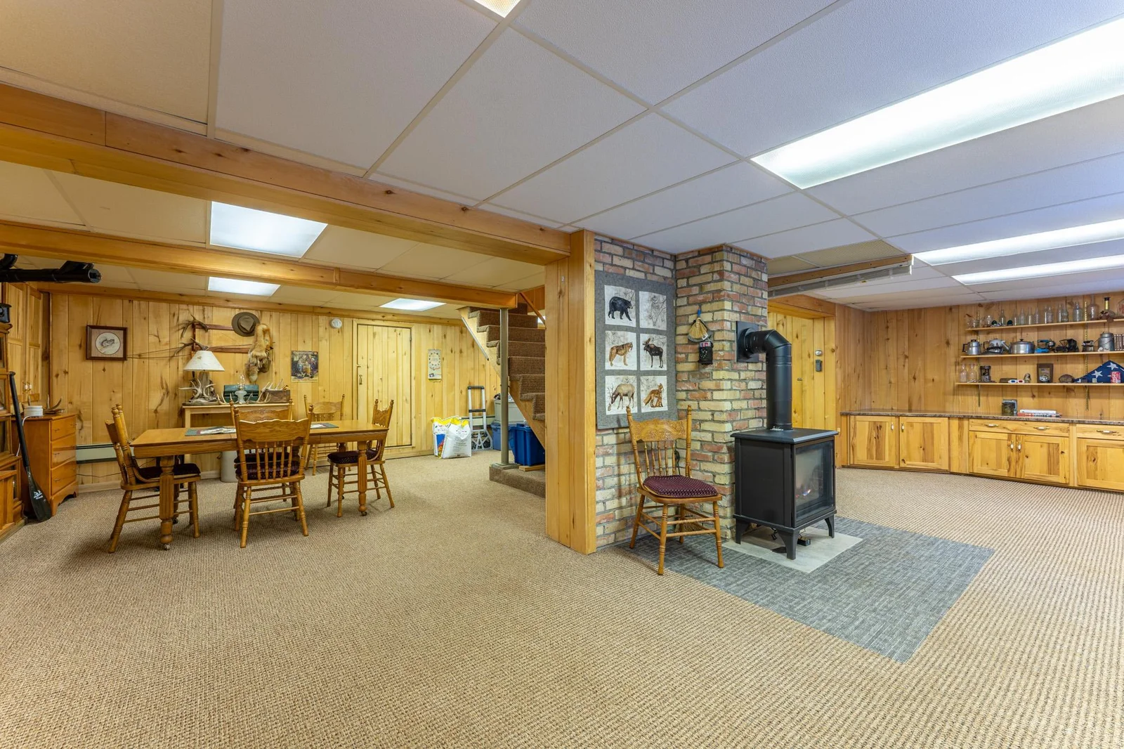 Expansive lower level living space