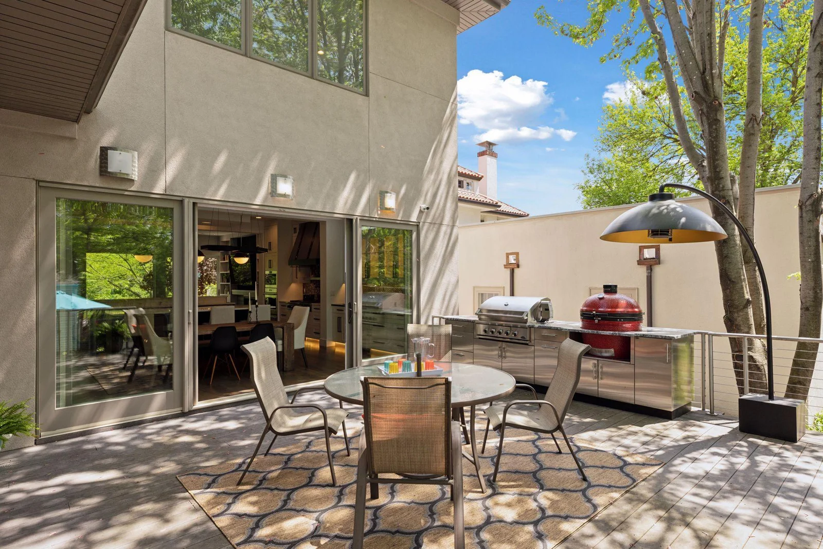 Huge private deck off of kitchen and sunroom