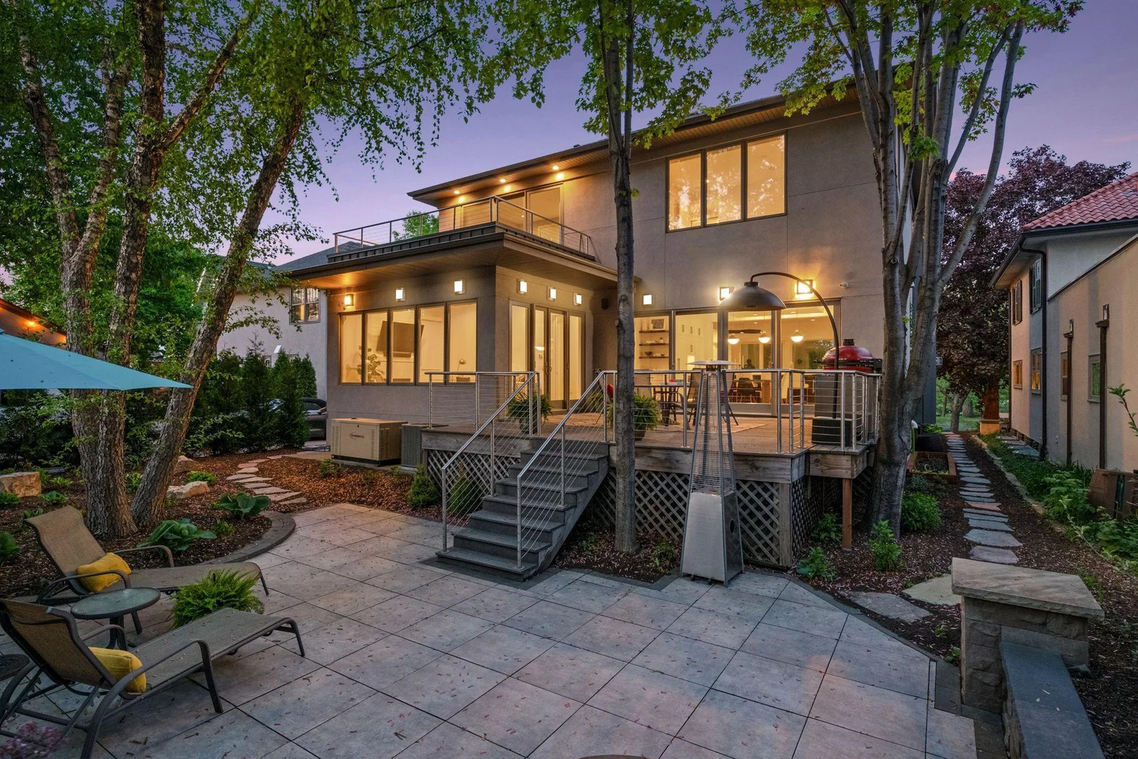 Private bluestone patio & deck