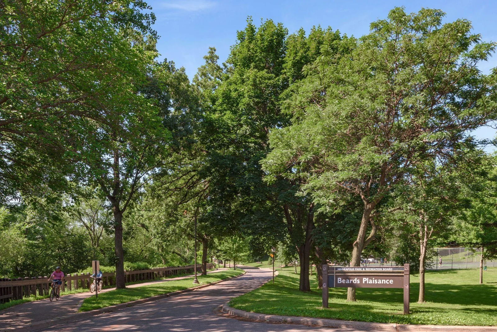 Walking paths around Lake Harriet are easily accessible right from the front yard at the bottom of the park