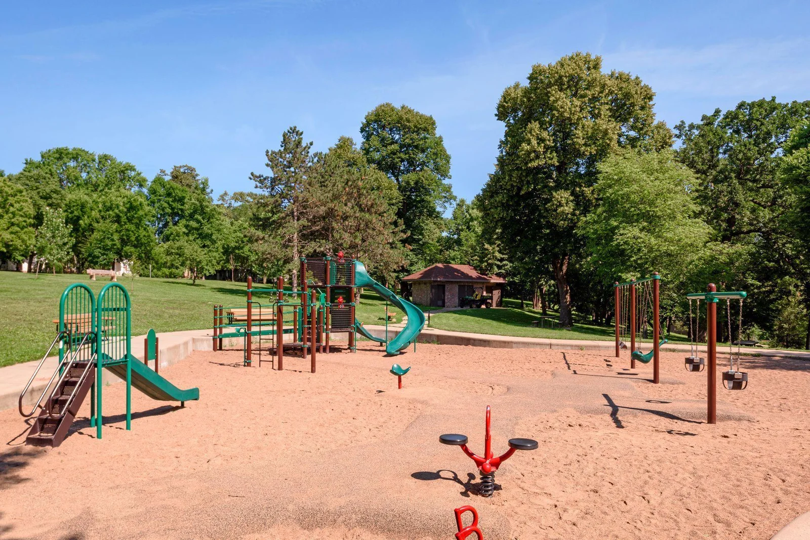 Playground at the park across the street