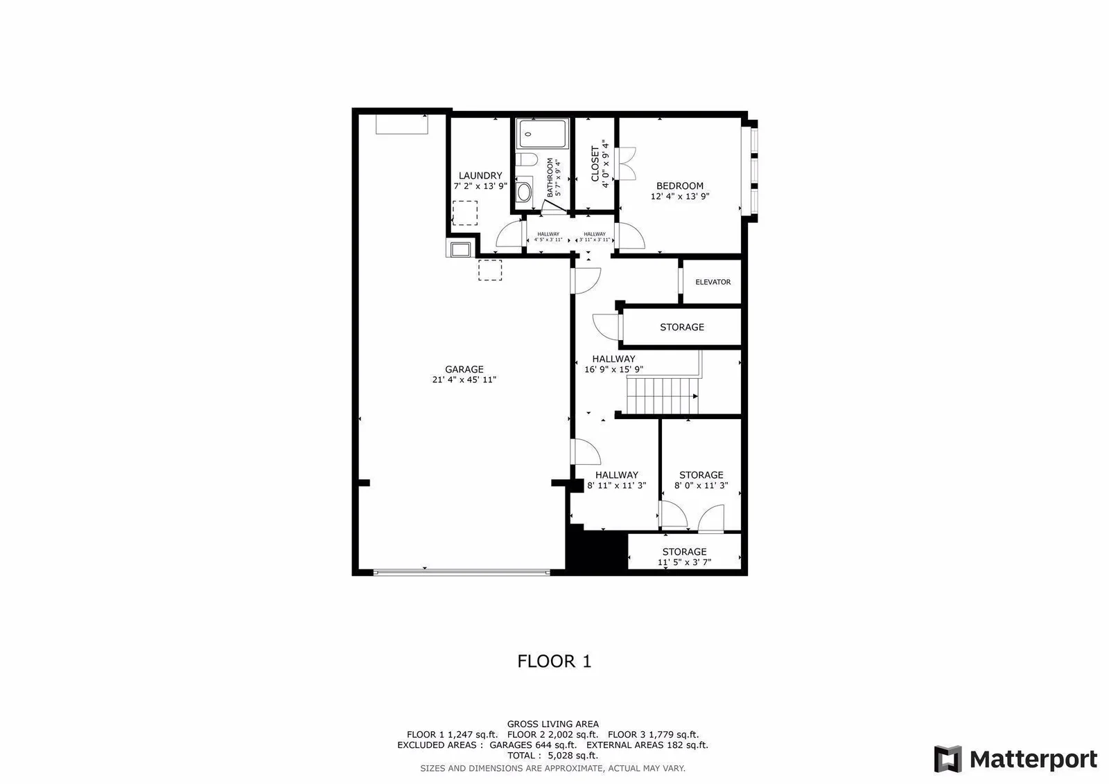 Lower level/garage floor plan