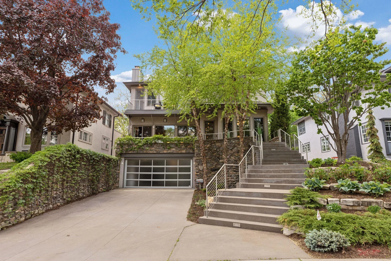 Beautifully landscaped front of property