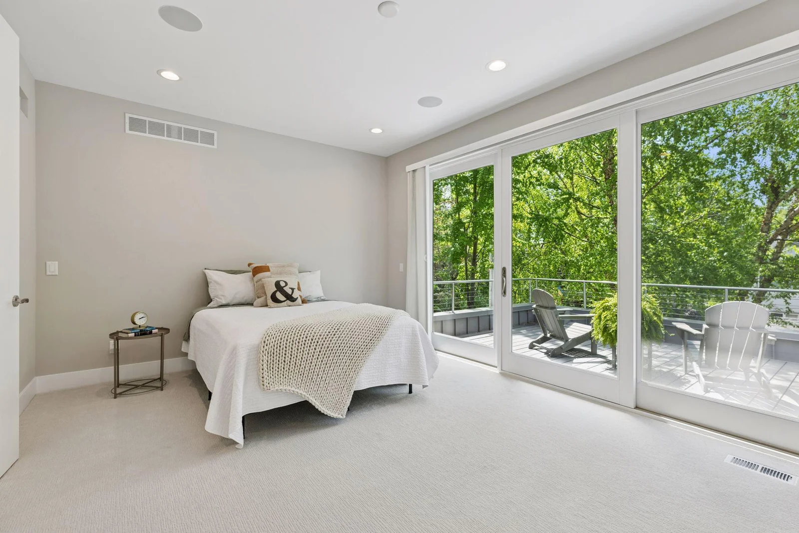 Upper level bedroom or den with huge private deck