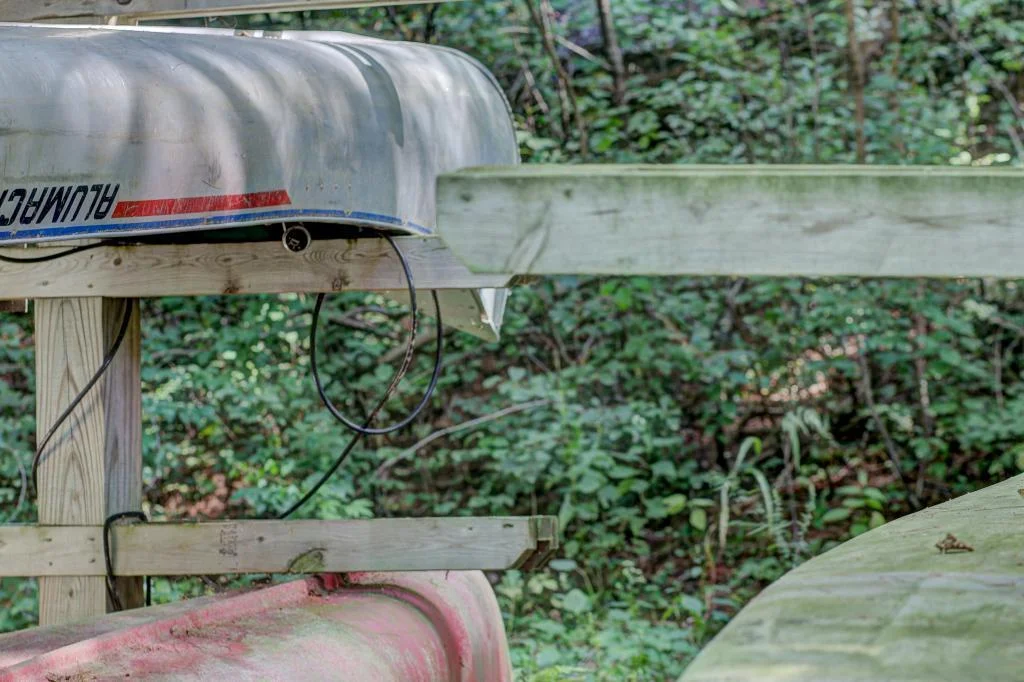 Canoe Rack in the neighborhood river park