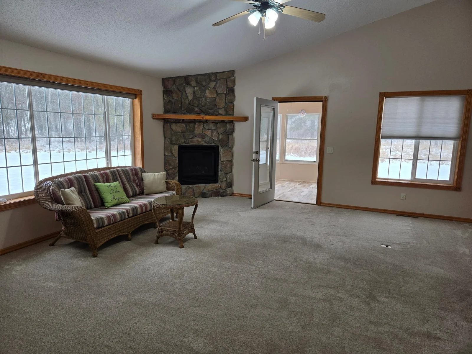 Living Room with Fireplace