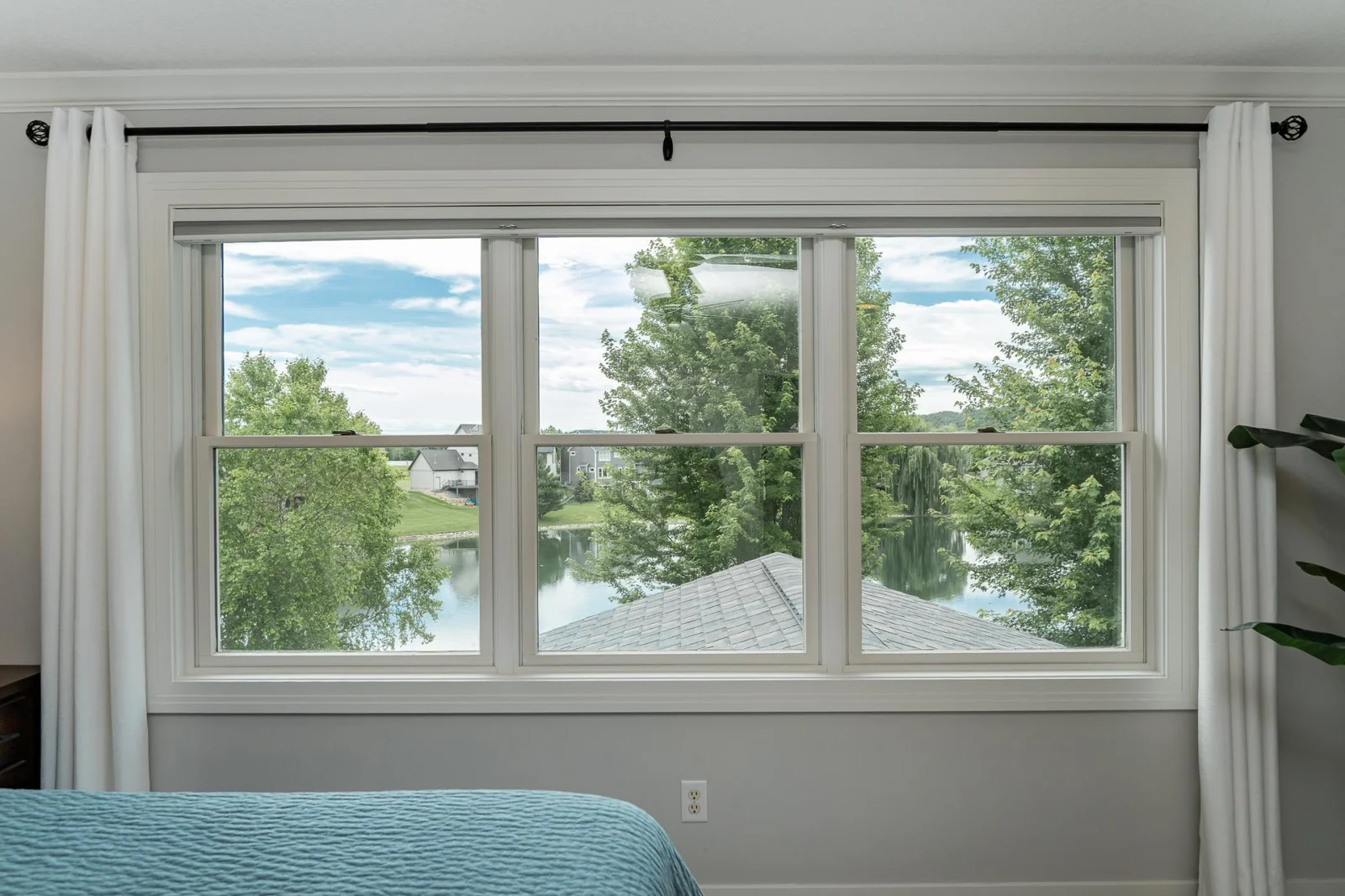 Primary bedroom lake view