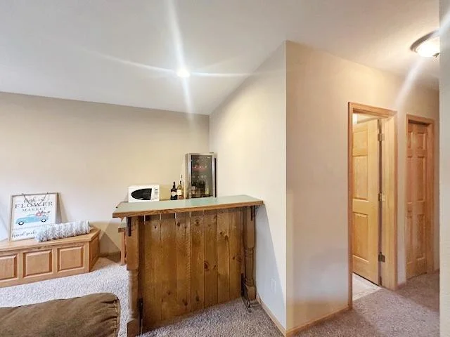 Quaint bar in lower level rec room