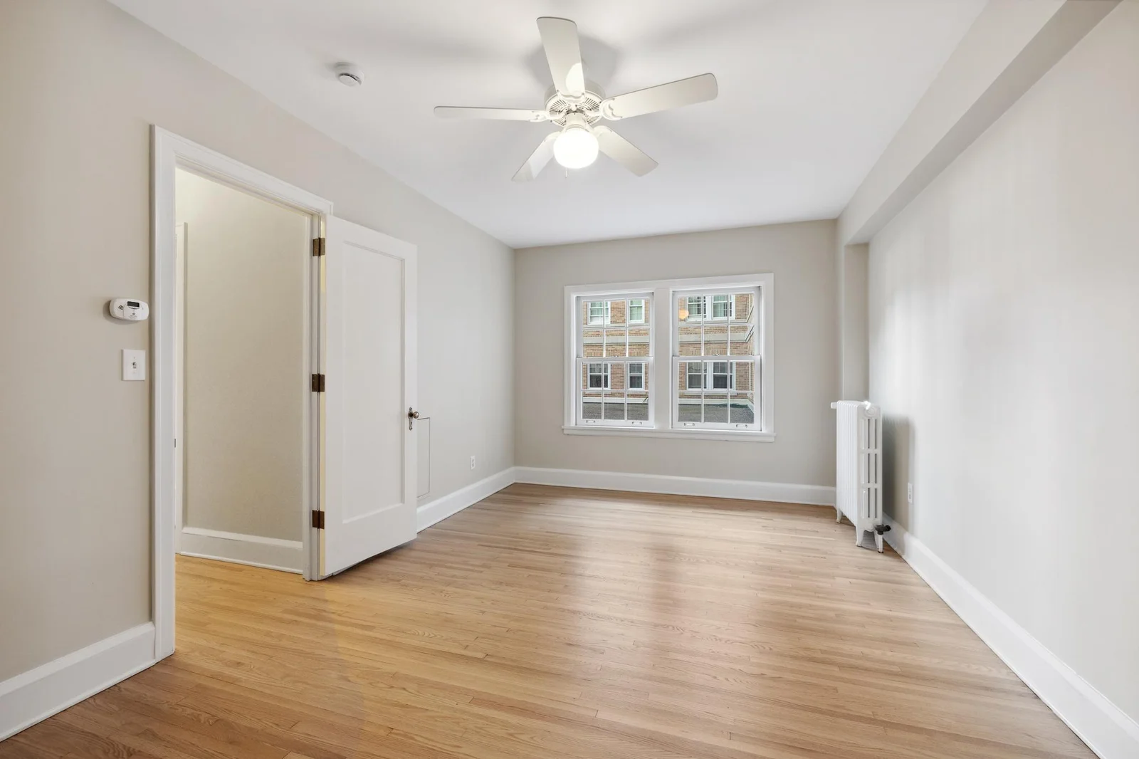 Spacious bedroom with large walk in closet