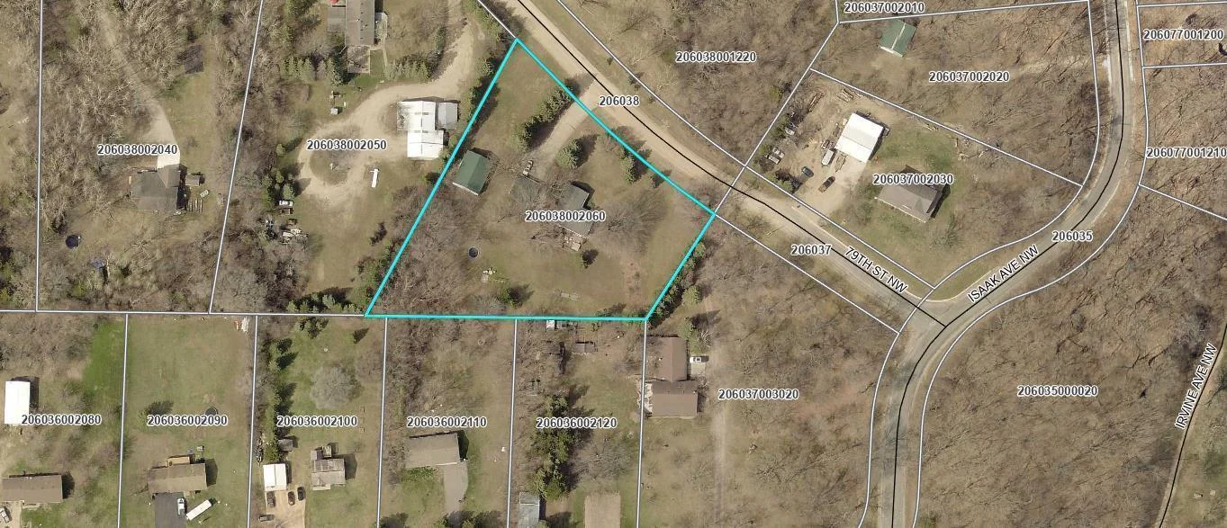 Aerial view of the property.