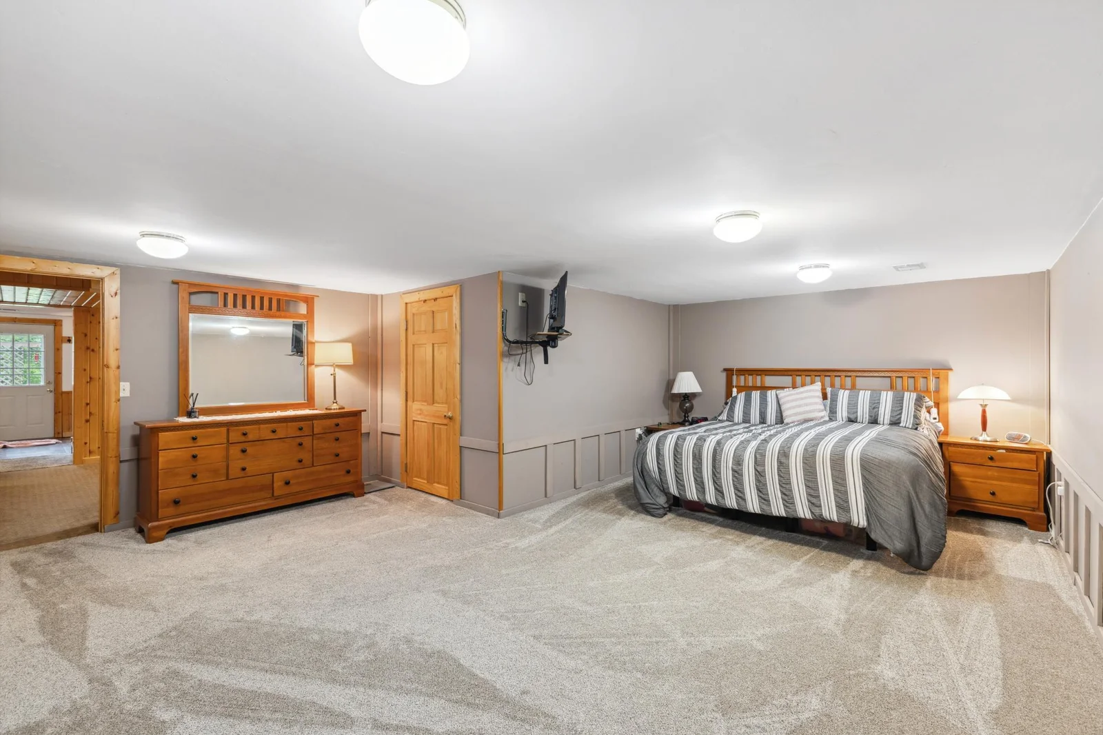 Very large lower level bedroom is used presently as a primary bedroom.