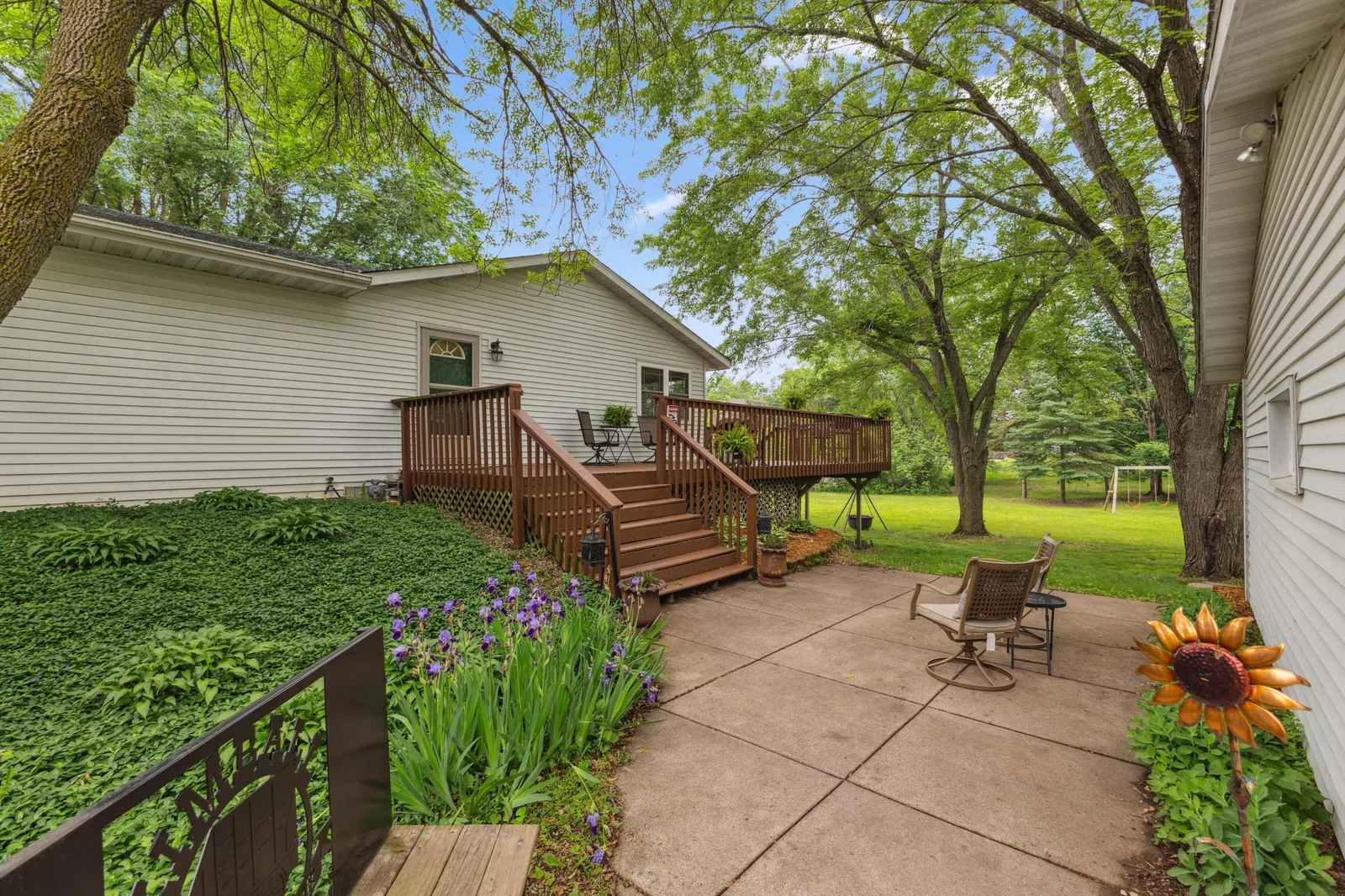 Large side patio.