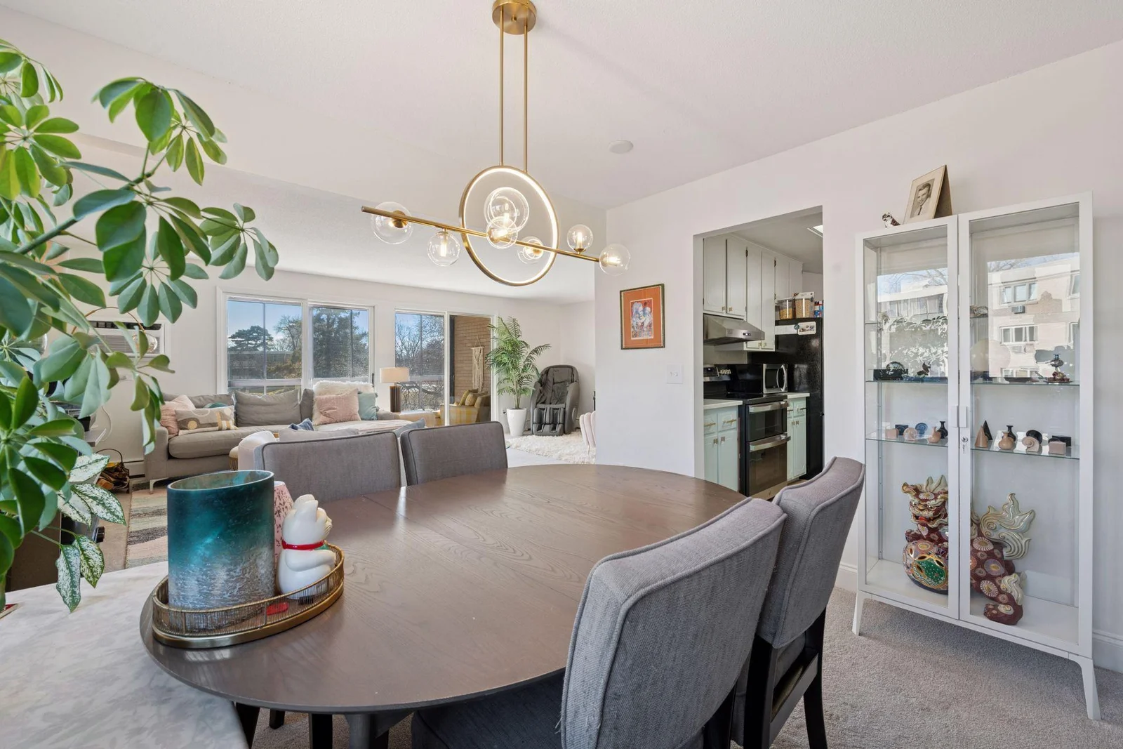 Open spacious concept Dining Room with view of Minnehaha Creek.