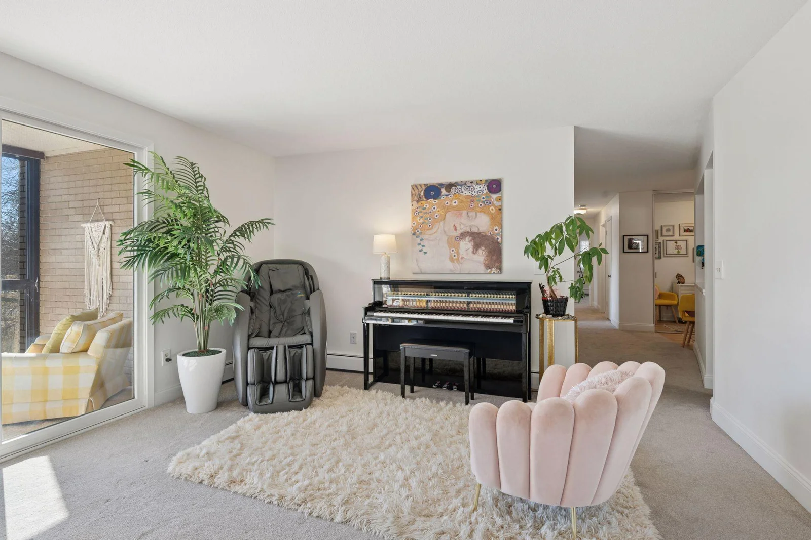 Piano/music corner off living room