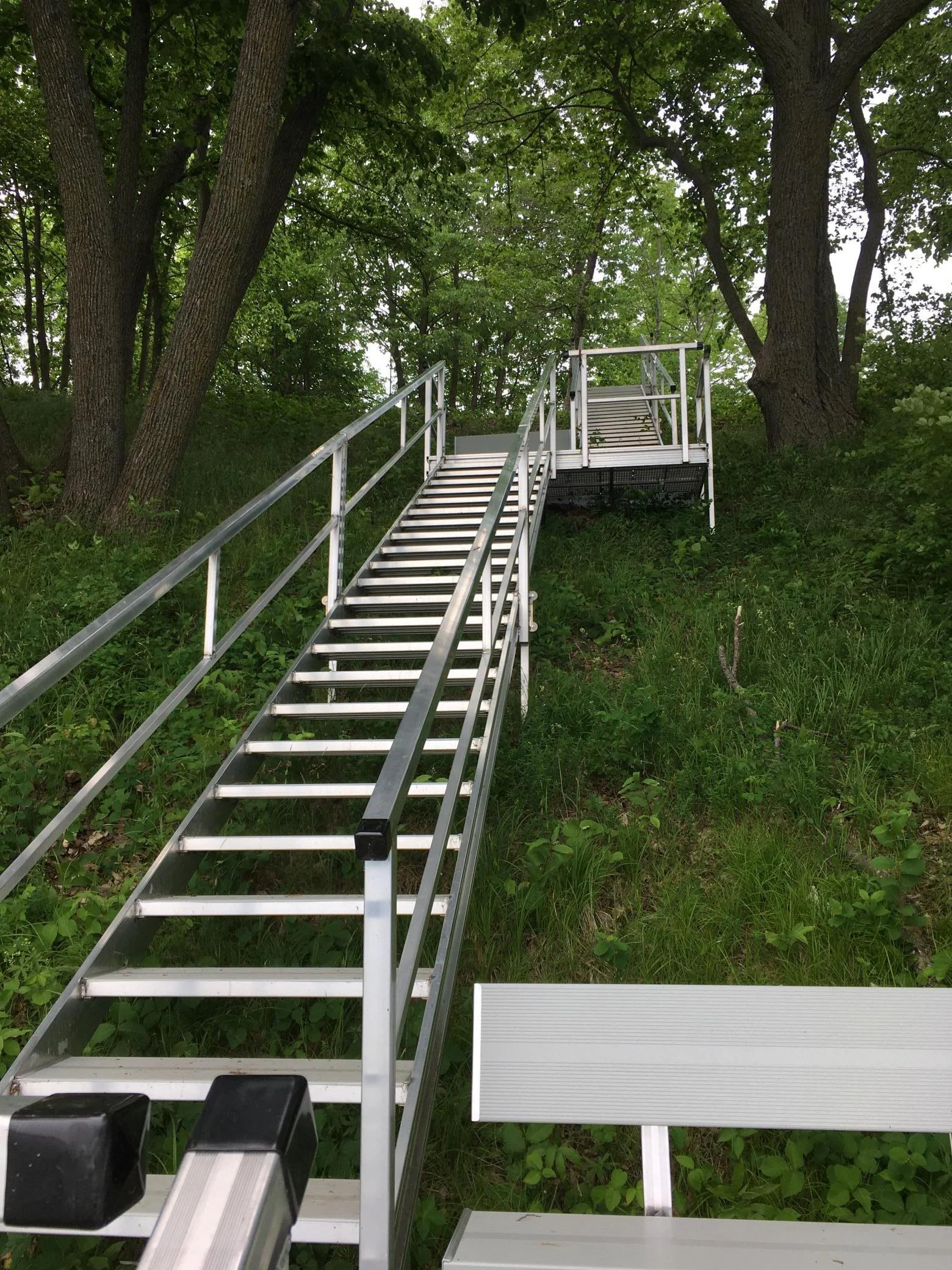 view up the staris to lake.JPG