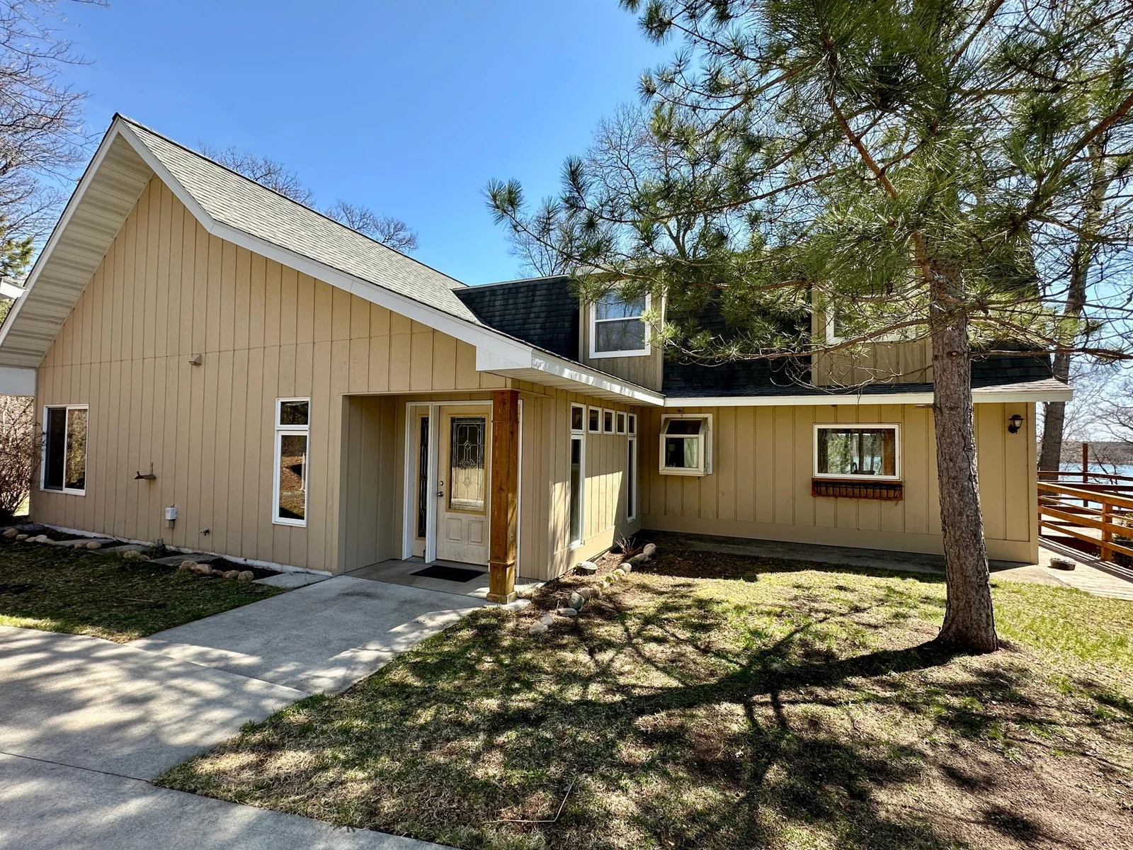 Front entry concrete walkway