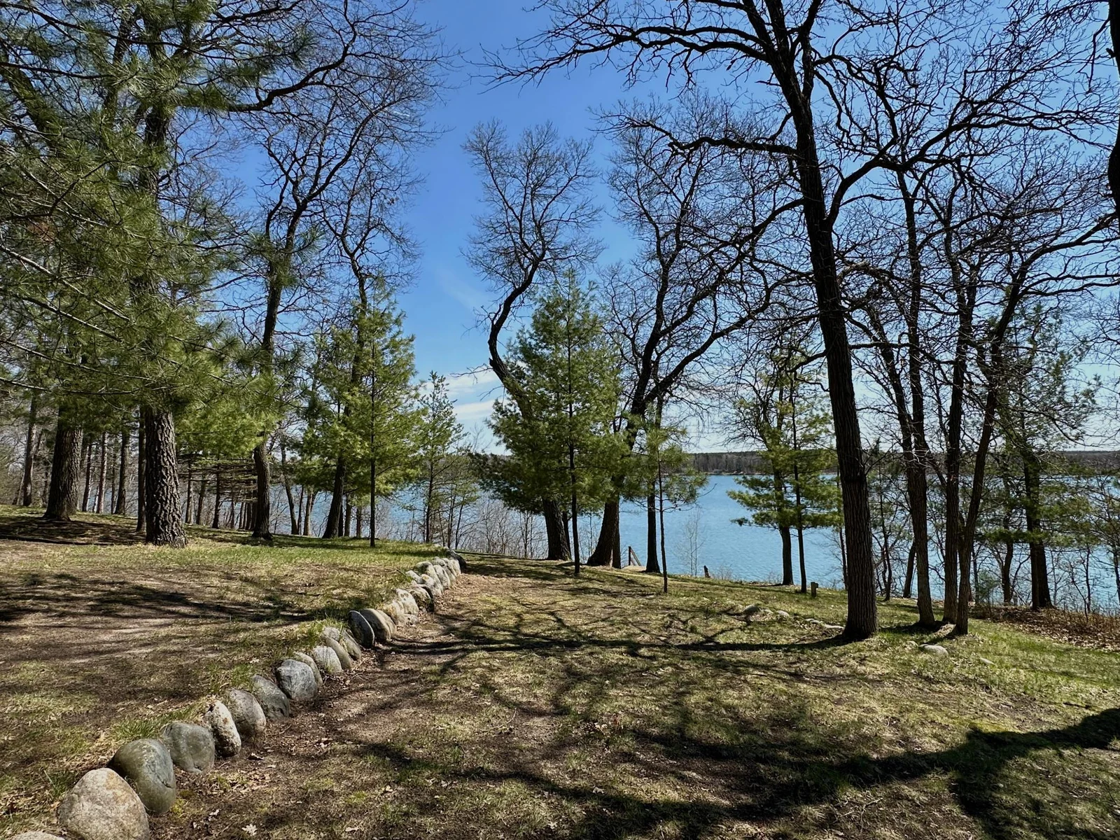 Gentle slope to dock steps