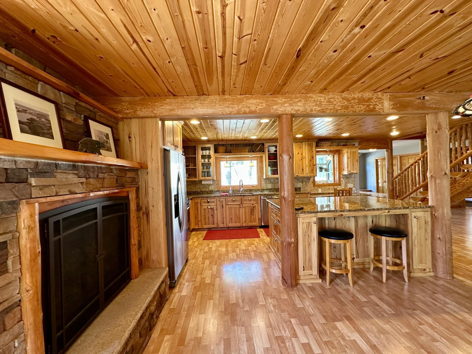 Dining room fireplace