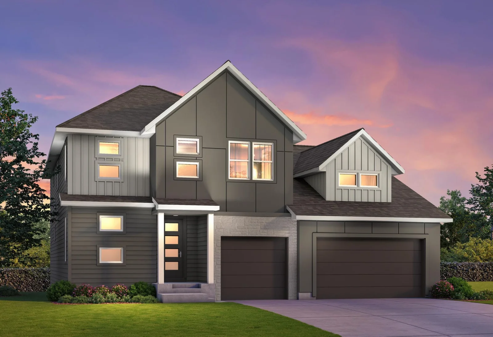 Model Home With Modern Exterior!
