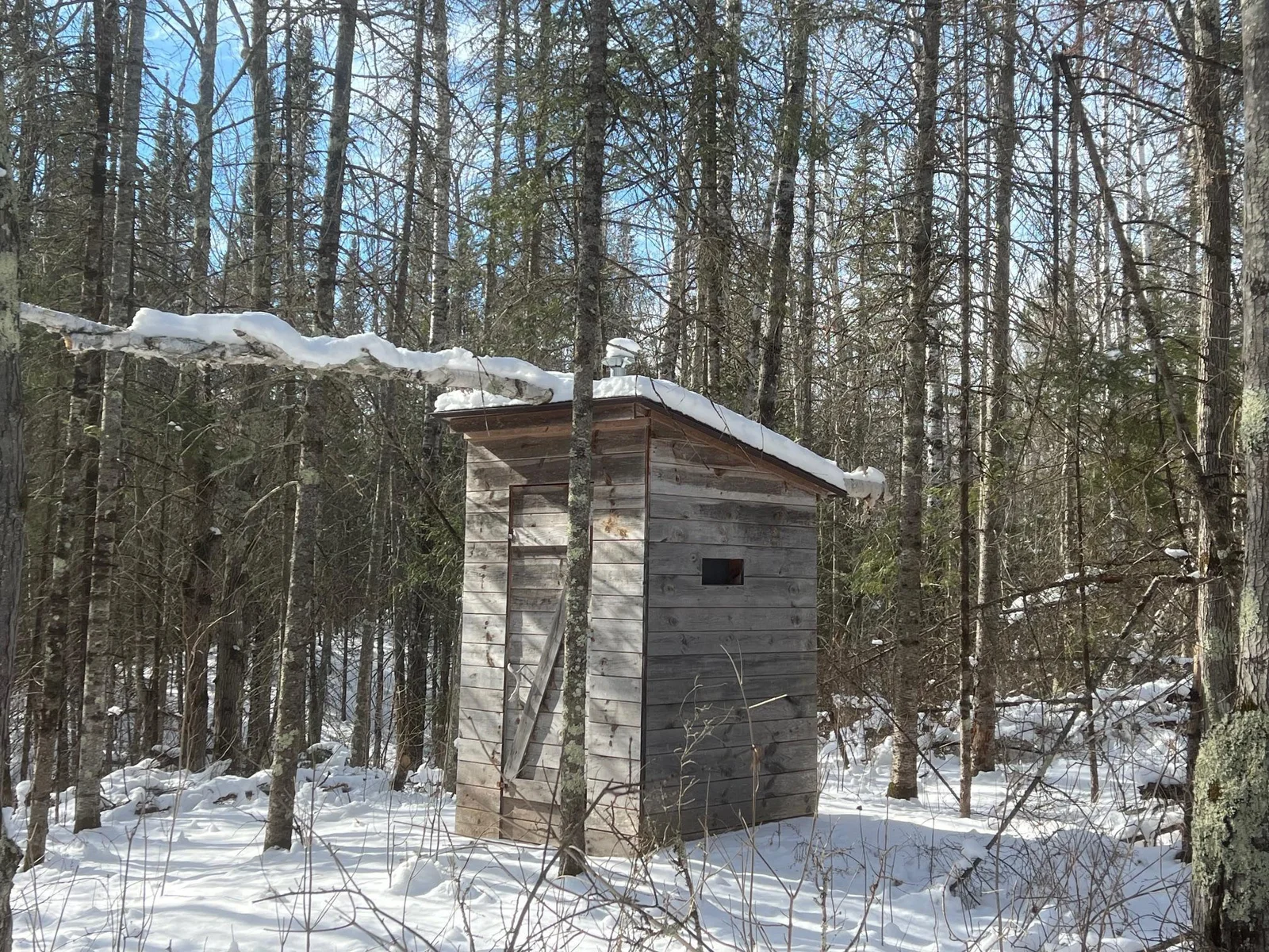 Outhouse in place