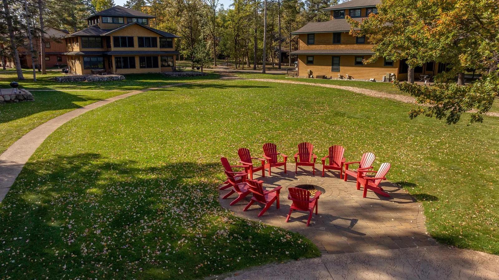 Firepit areas throughout resort grounds