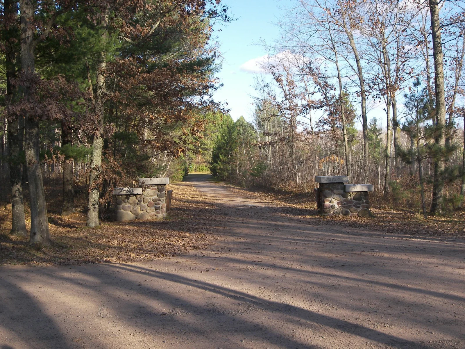 Two gated entrances