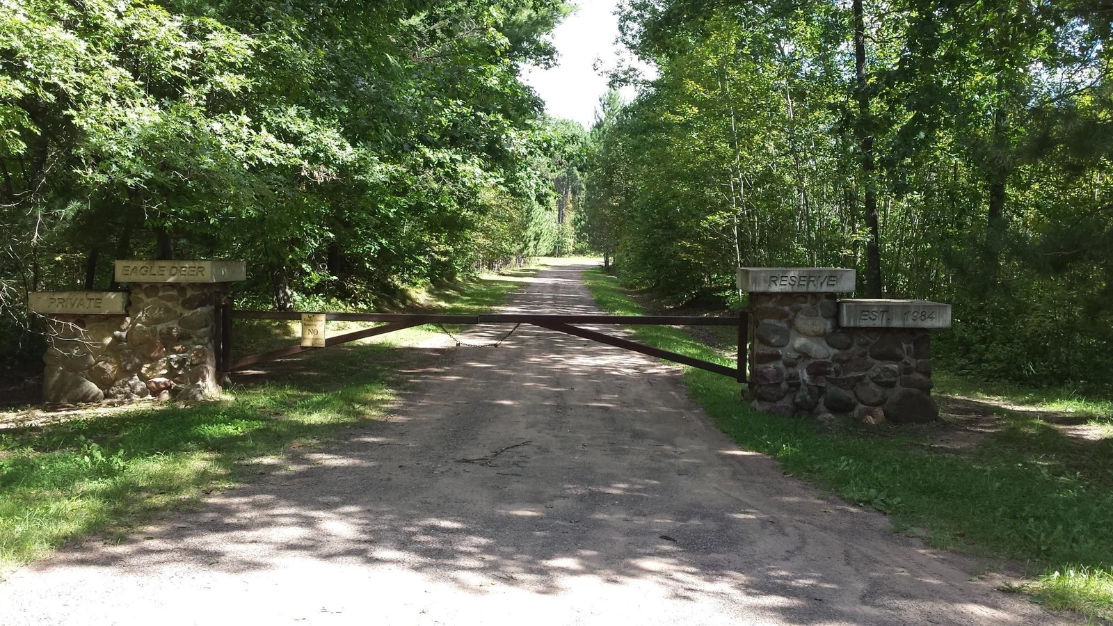 Two gated entrances