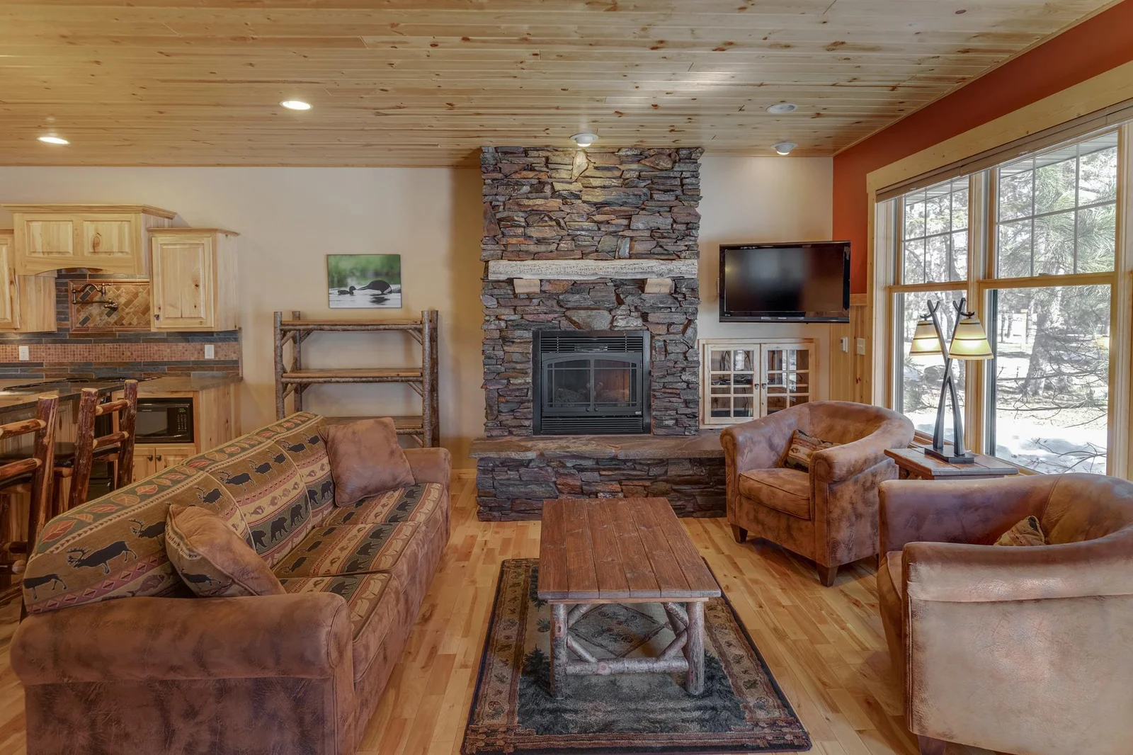 Stone Gas Fireplace