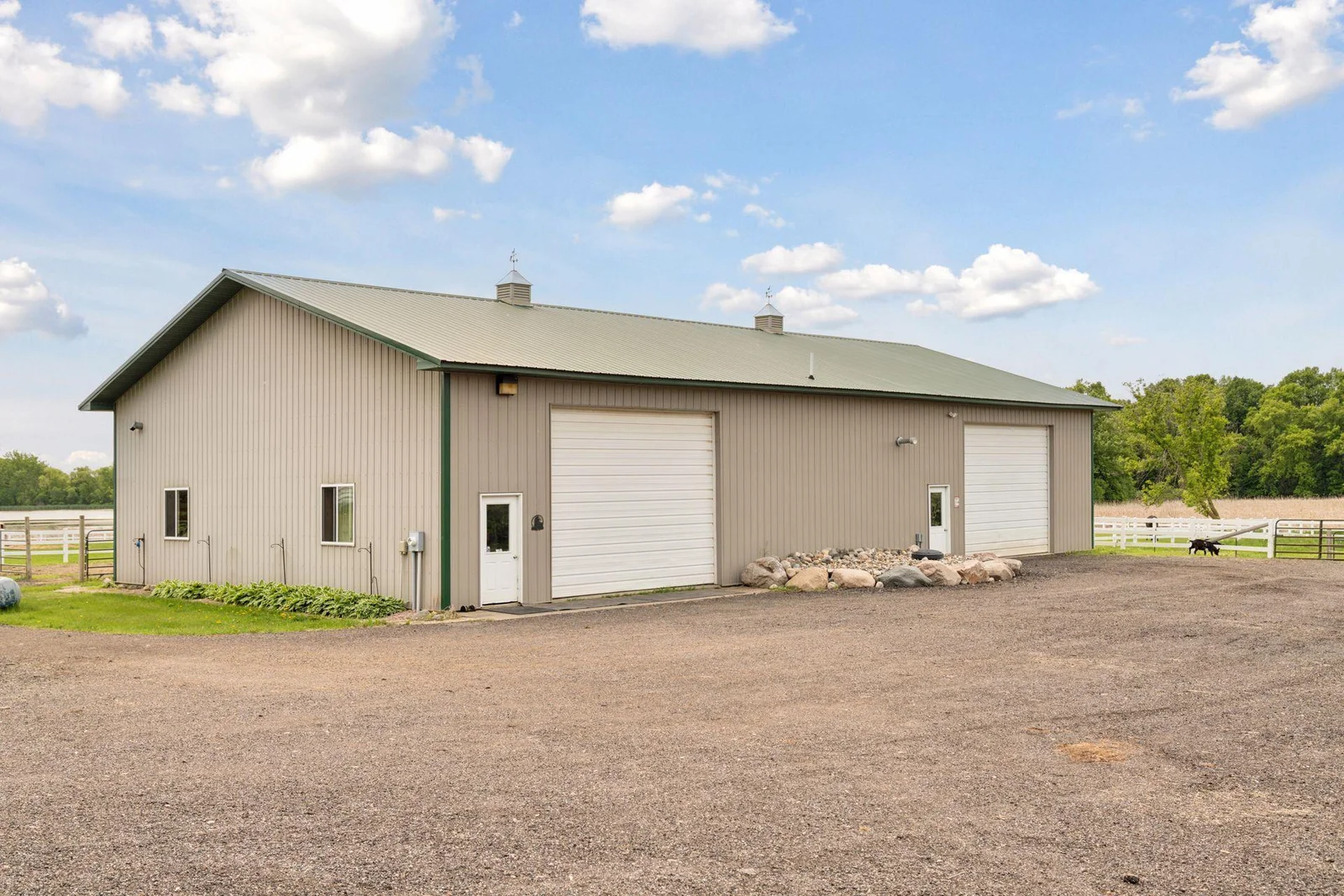 Pole Barn with Stalls and Heated Shop