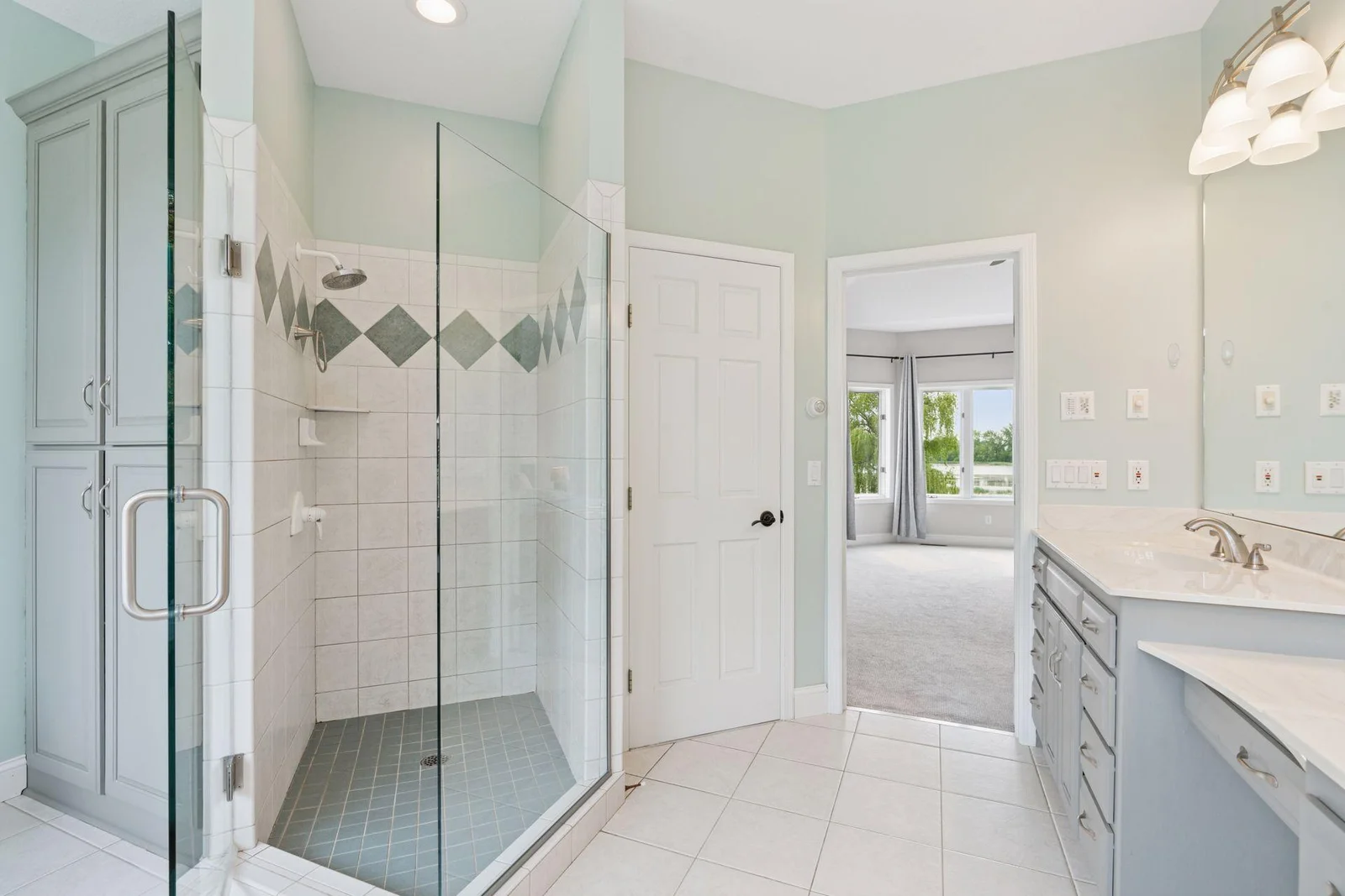 Tiled, Walk-In Shower