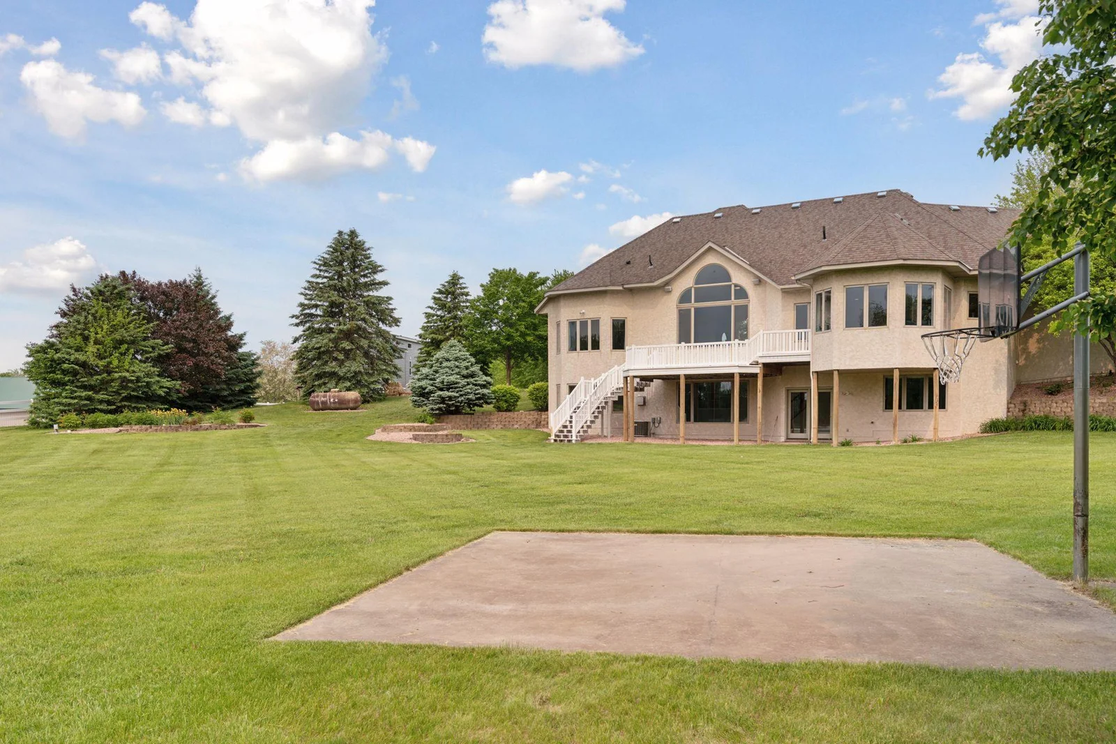 Basketball Pad located in backyard
