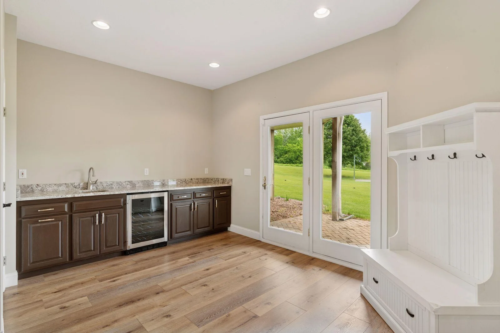 Wet-bar in Lower Level with Walk-Out to back patio