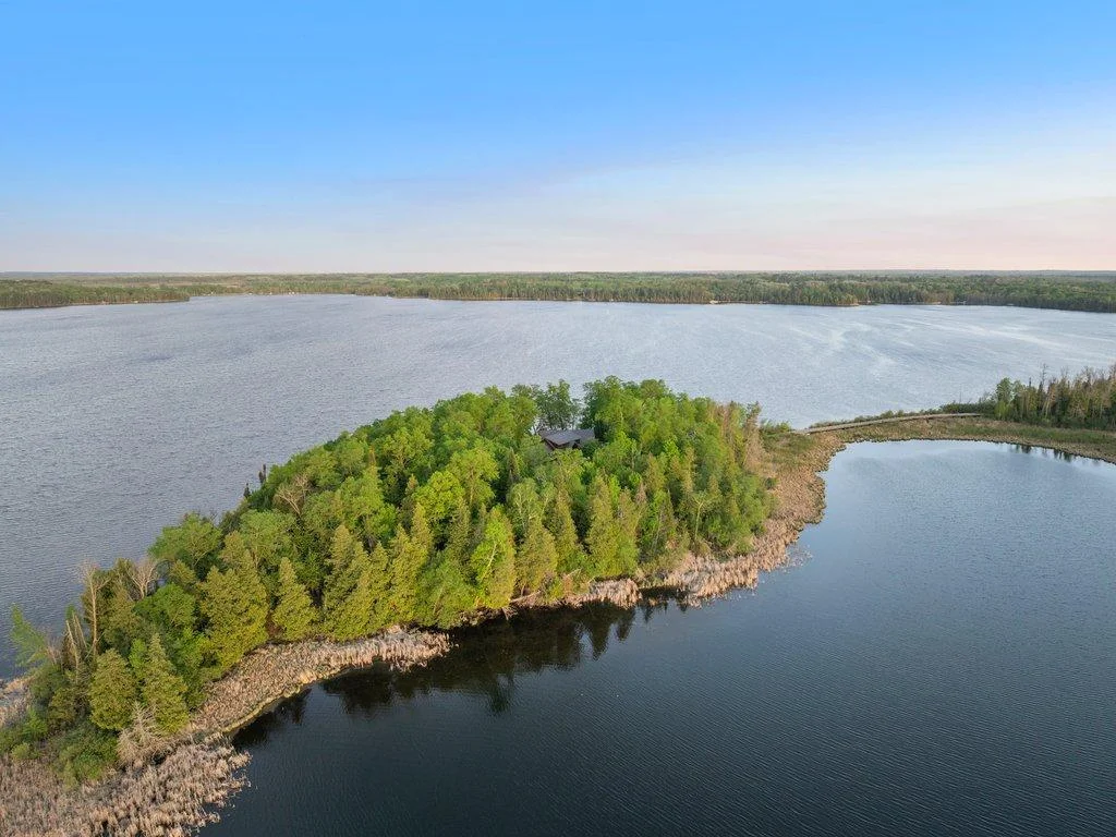Drone view of "Bear Island" as the locals call it. 360 degree water views