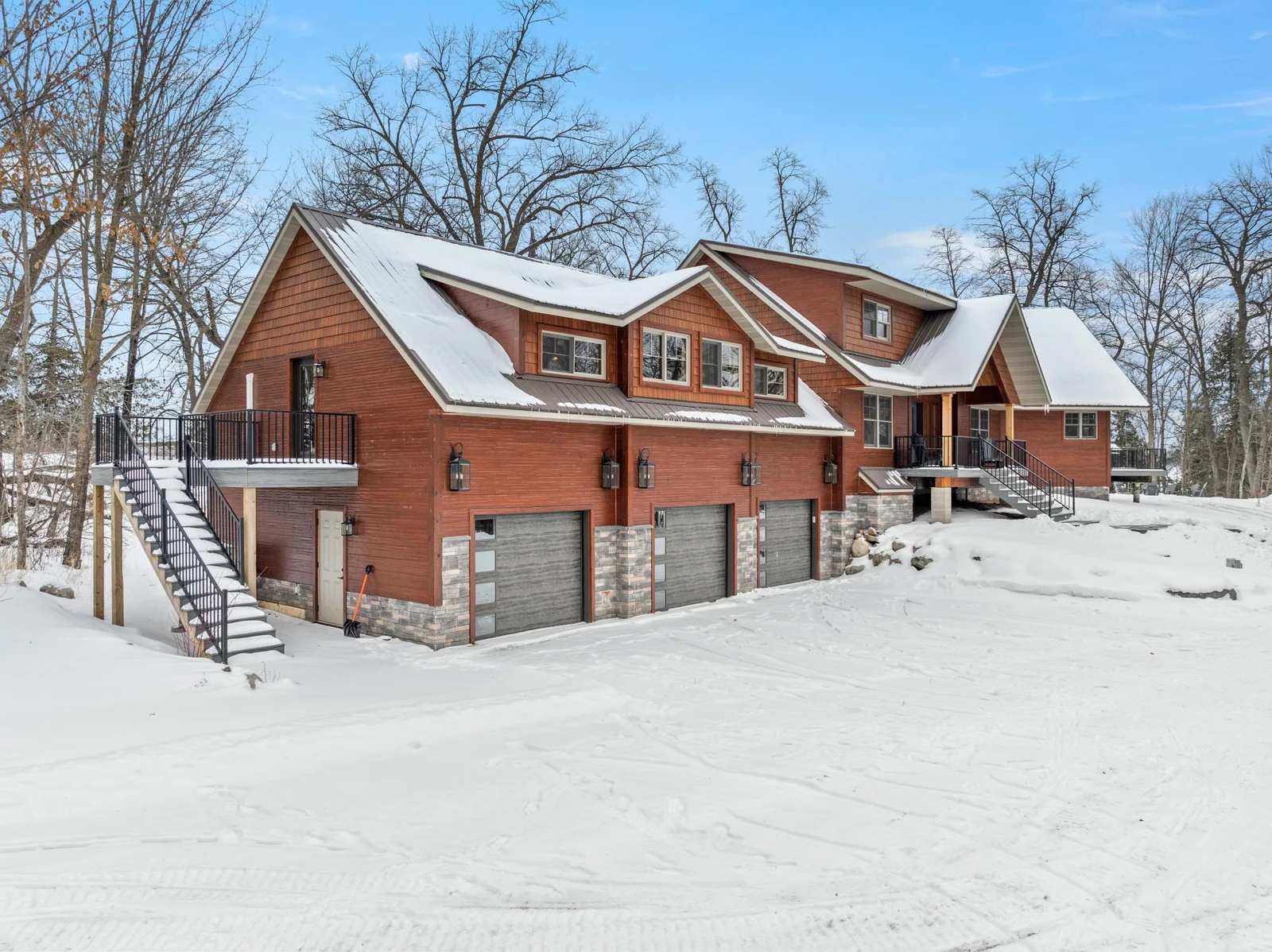 front elevation - 3 car attached garage