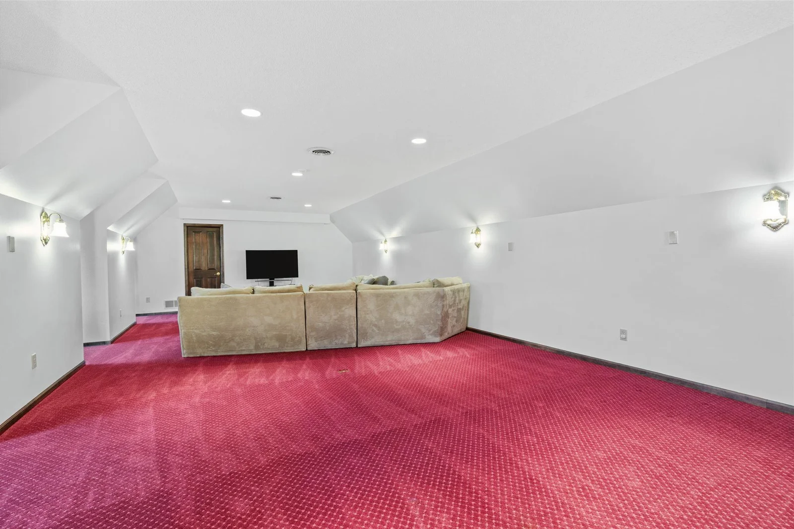 Upper Level Recreation Room Wired For a Movie Theater