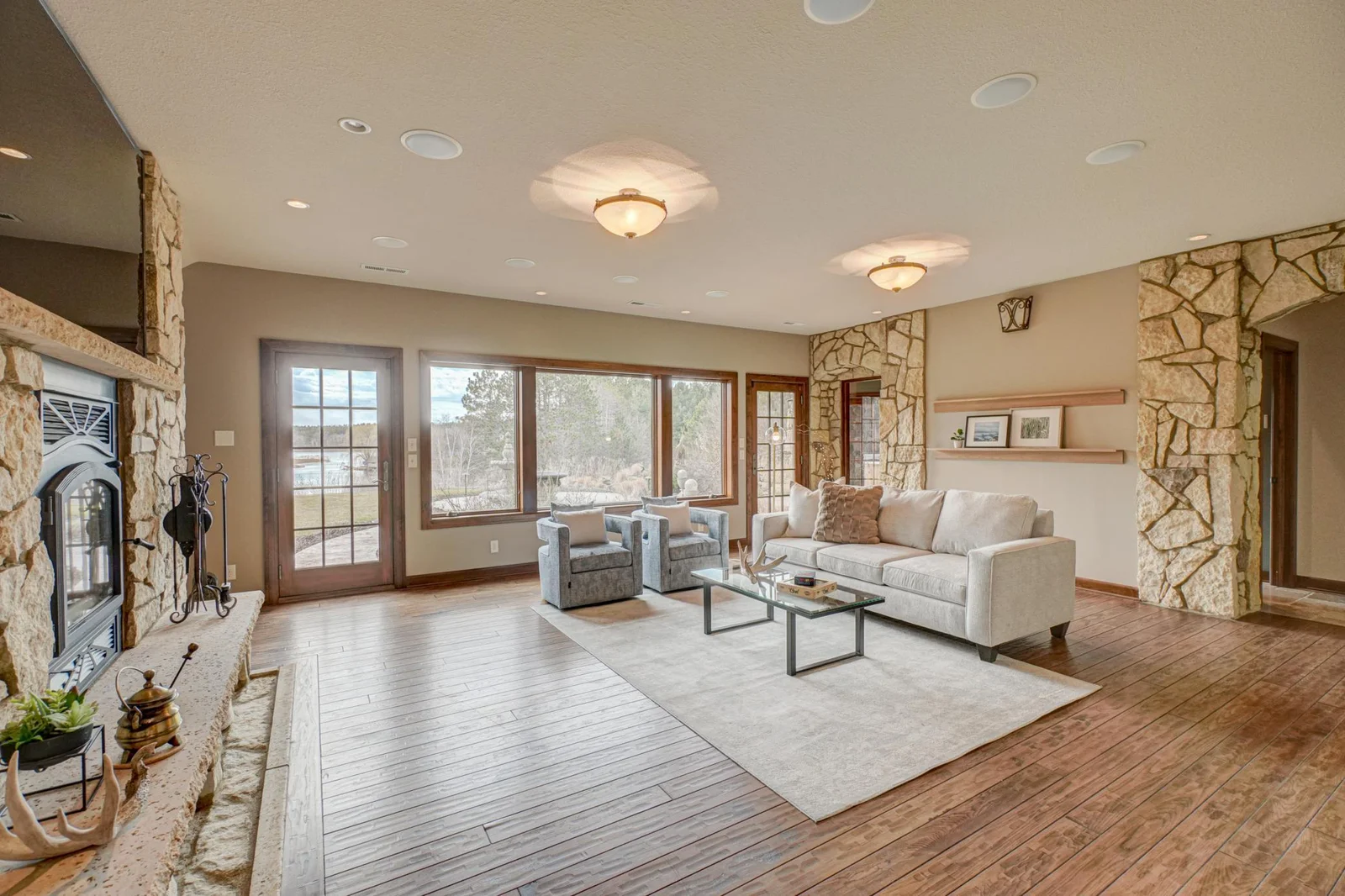 Plenty of natural light in the walk out lower level.