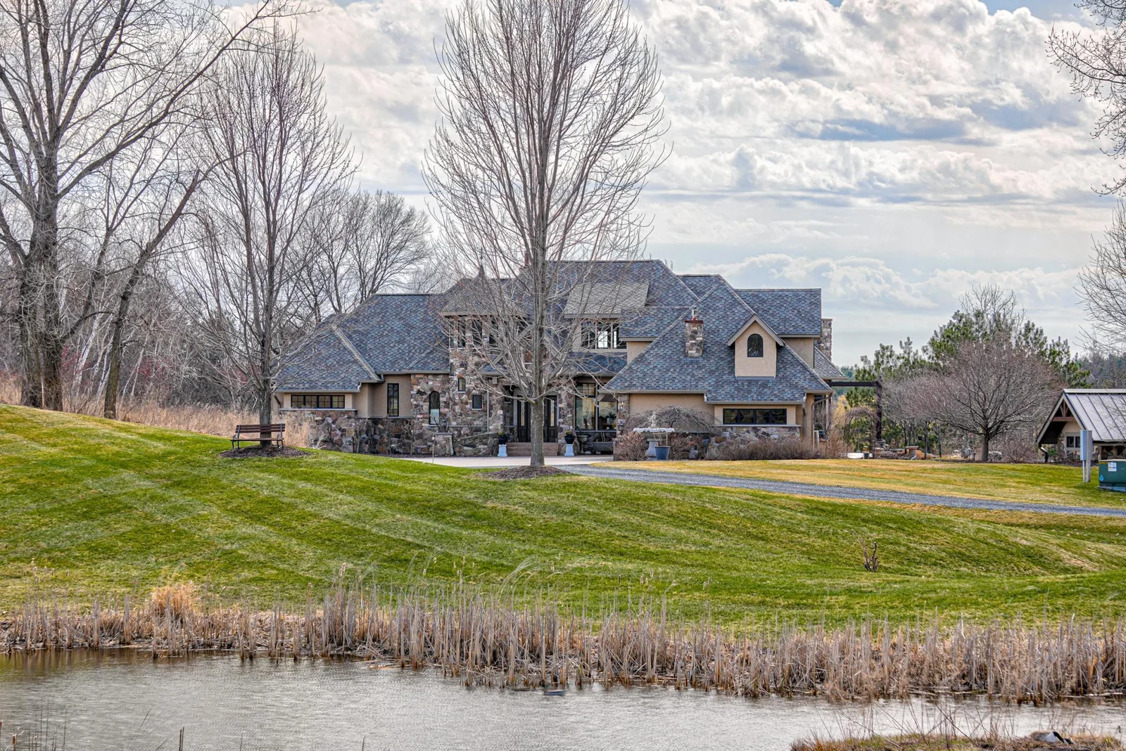 Private pond.