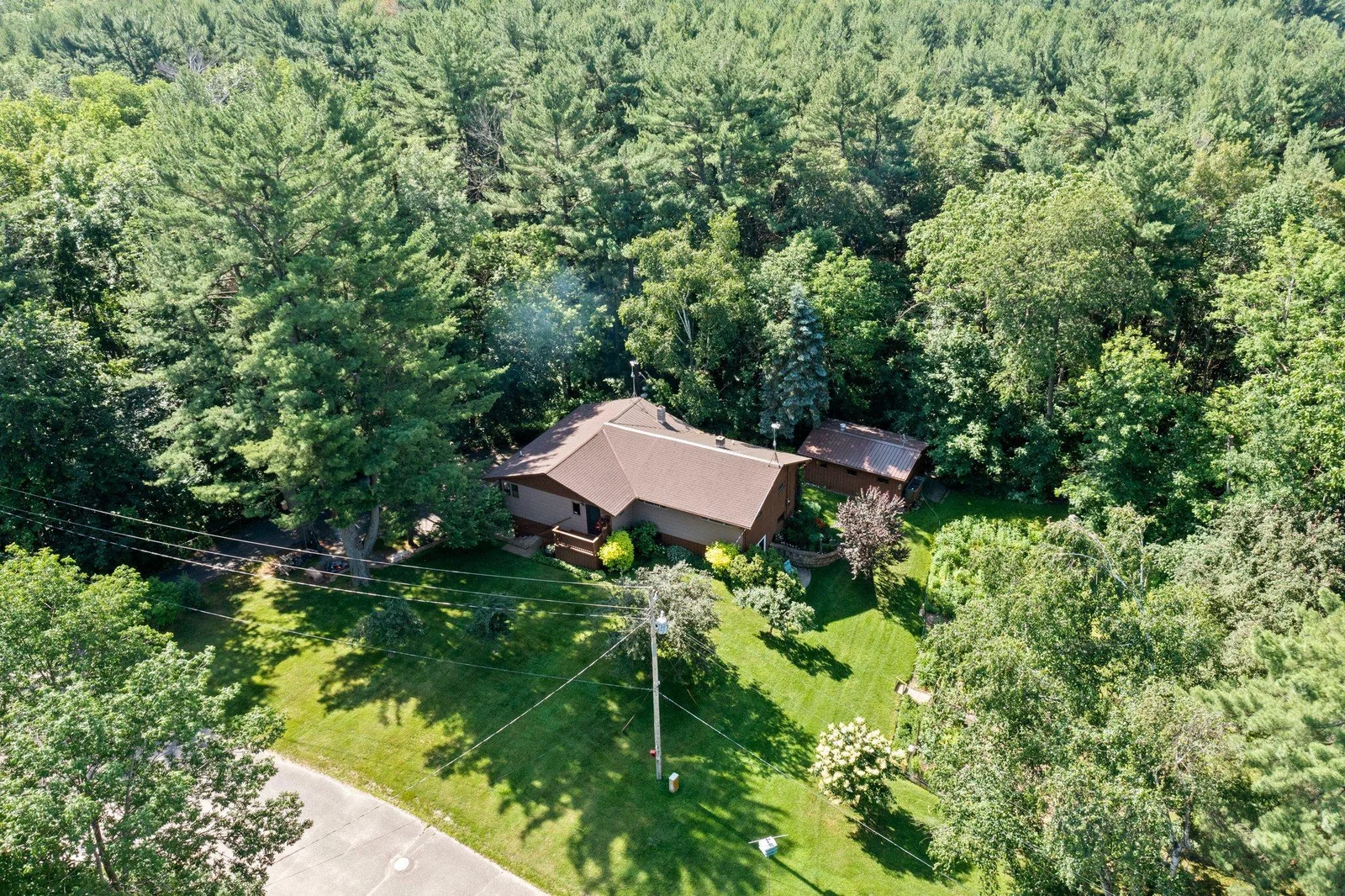 1 acre lot with mature trees, it feels very private