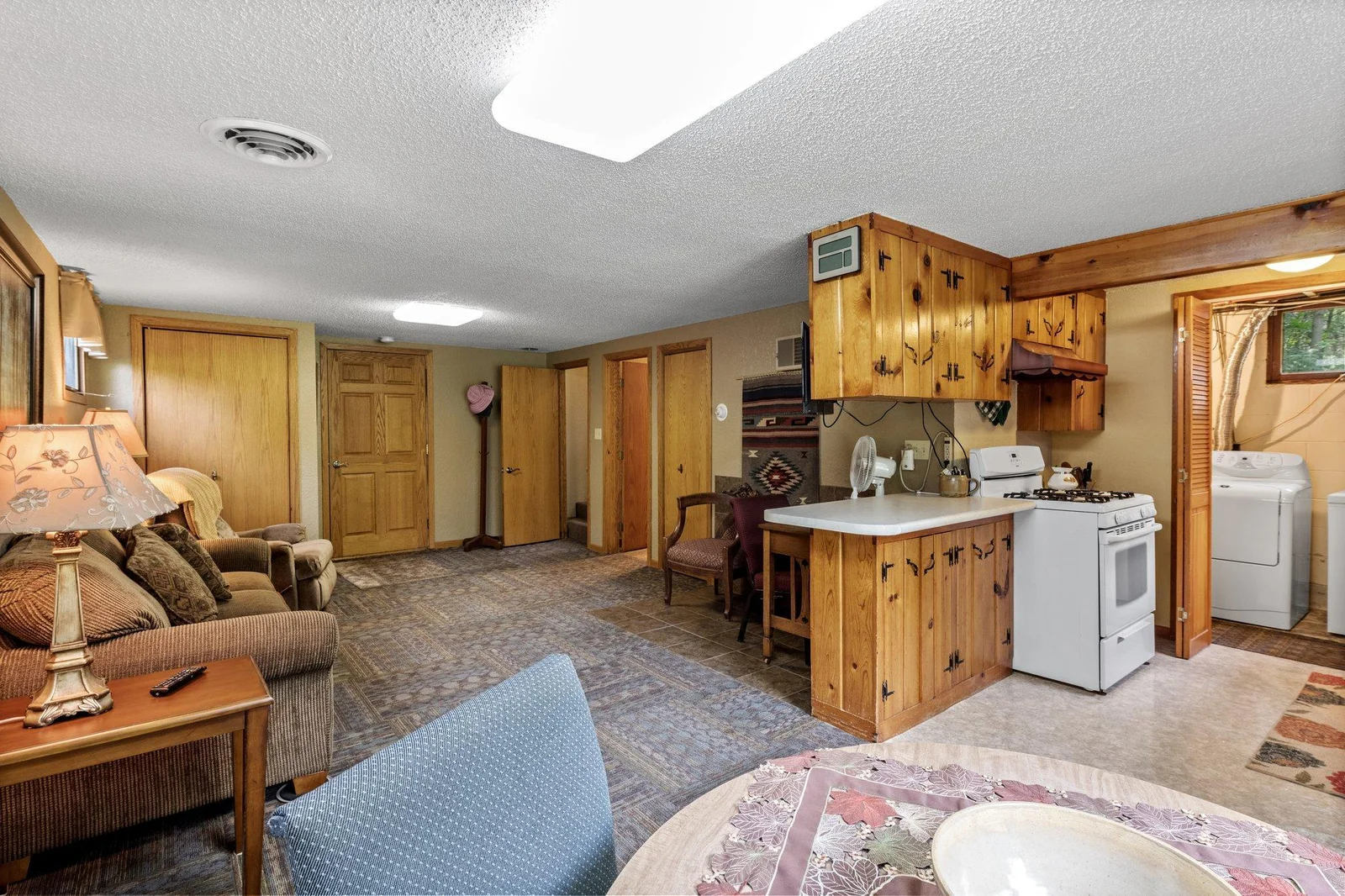 Lower level is perfect for guests for a mother-in-law area