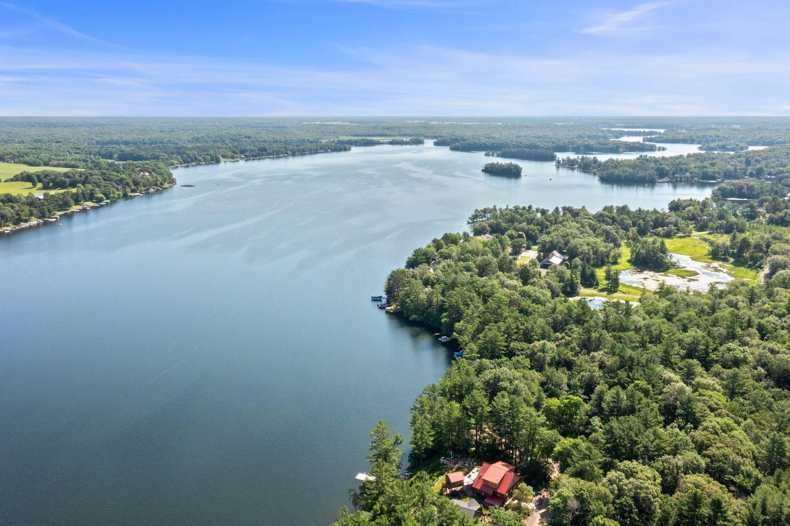 Public boat landing is 1/4 mile away so enjoy Balsam Lake without the high property taxes