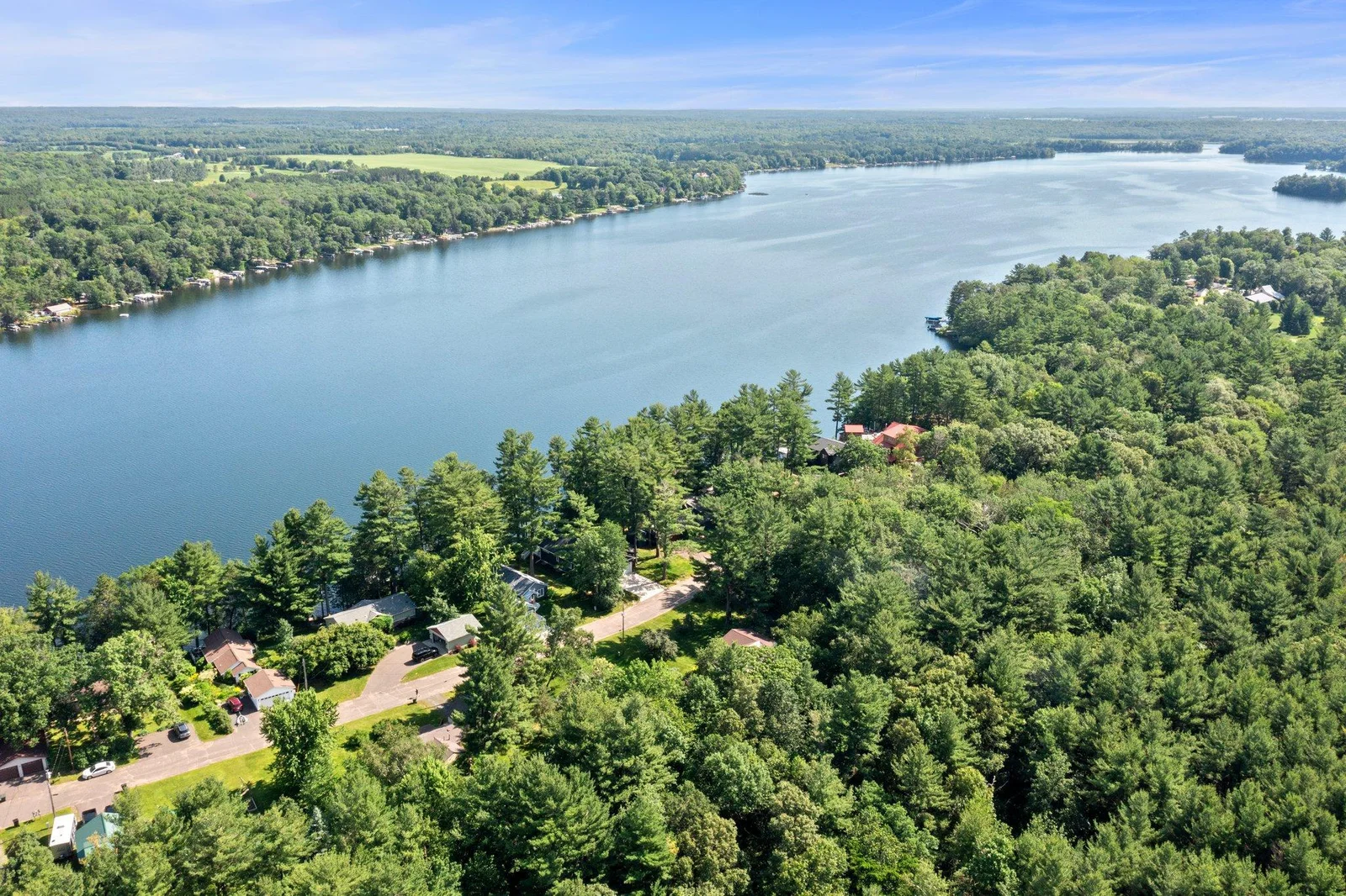 Balsam Lake is across the road