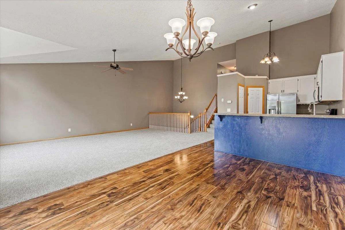 Love to be part of the conversation while cooking? This is the perfect open concept layout.