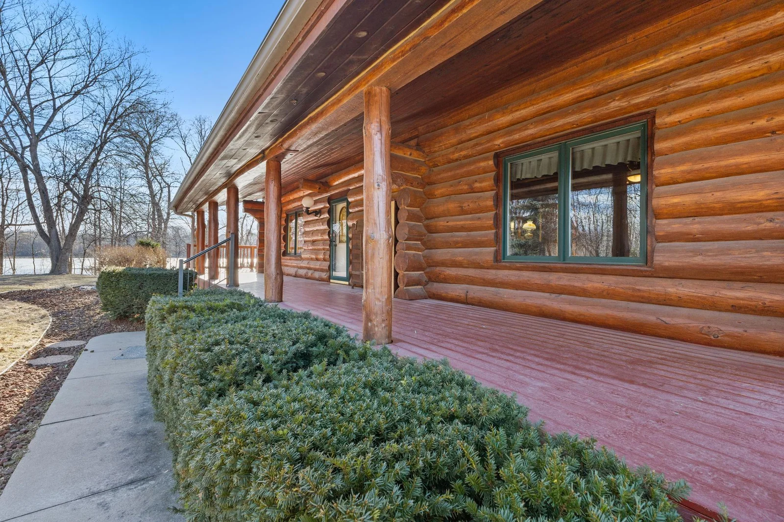 Enjoy the evening sunsets from the beautiful wrap around deck.