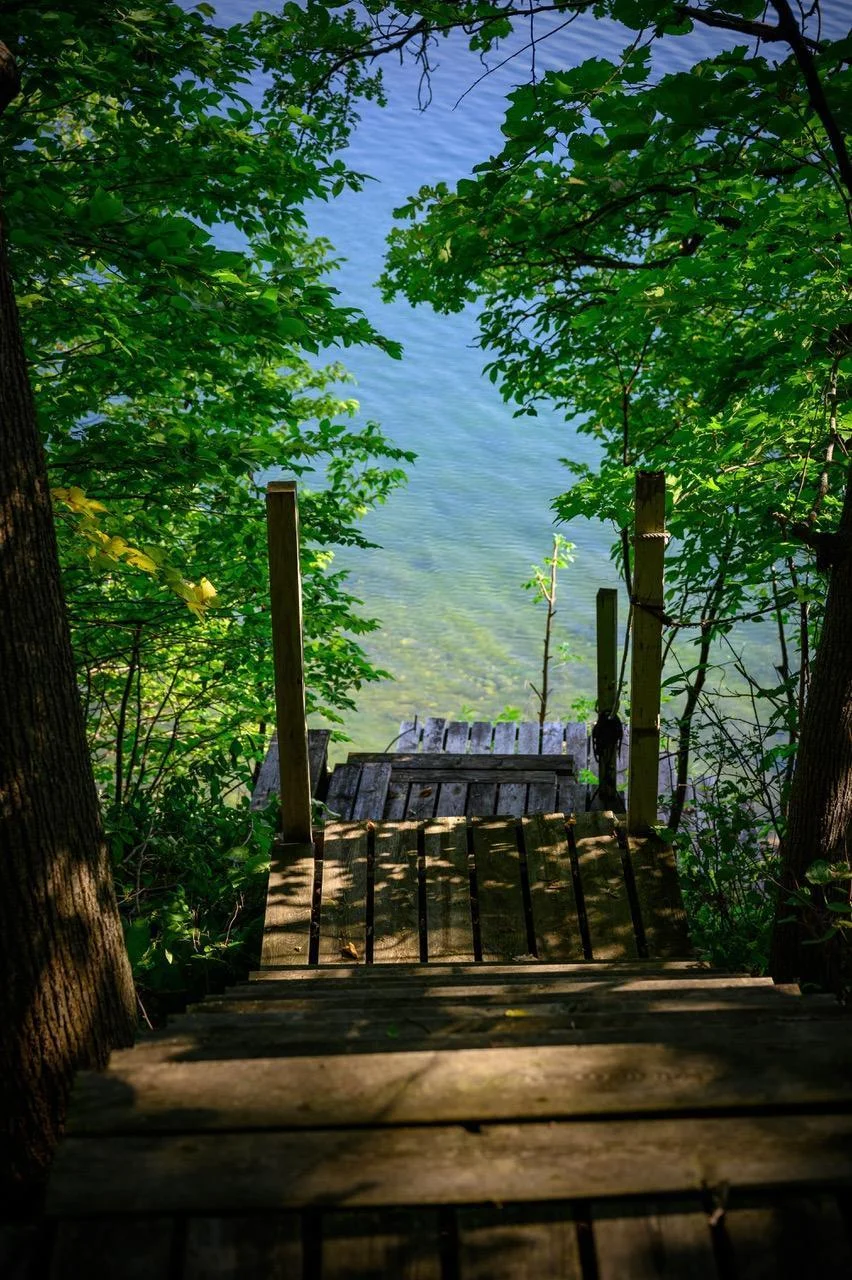 stairs to water