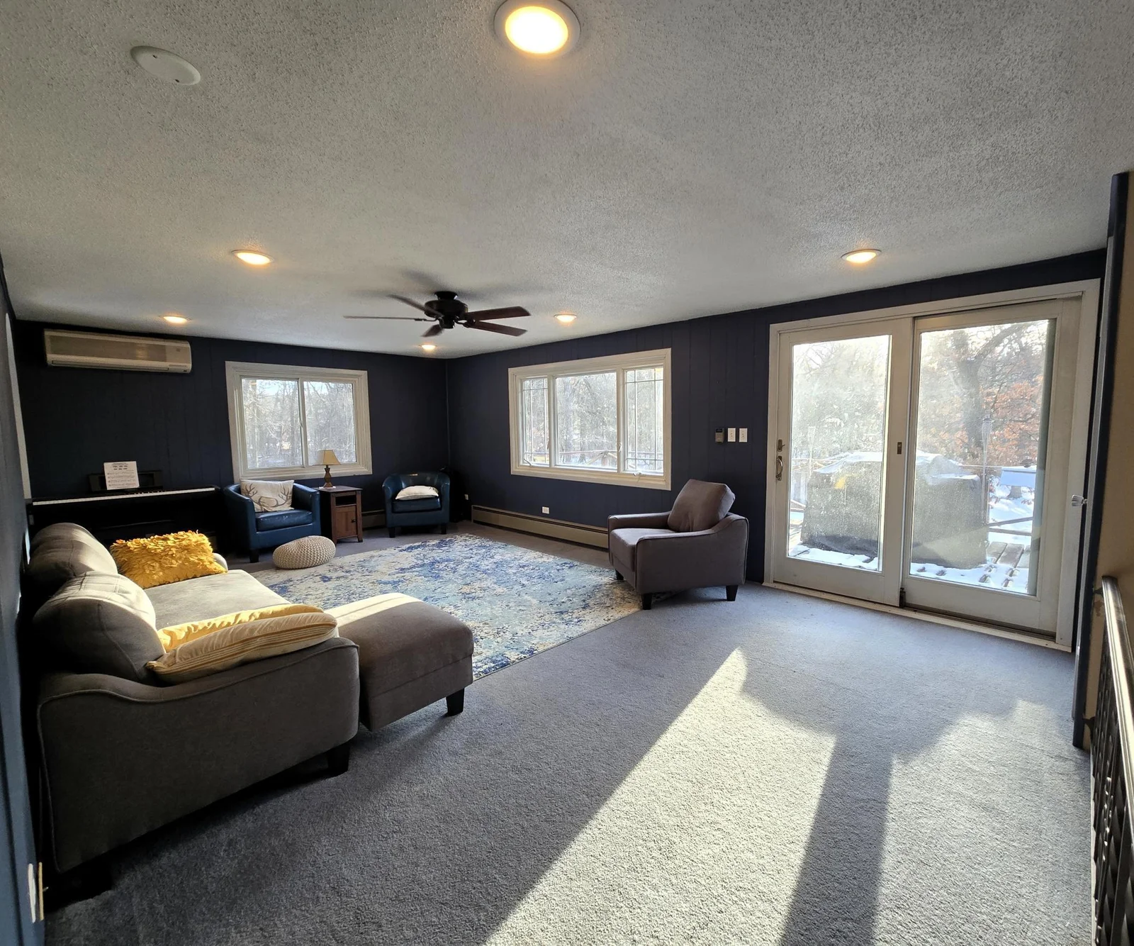 Living Room with Walkout Deck