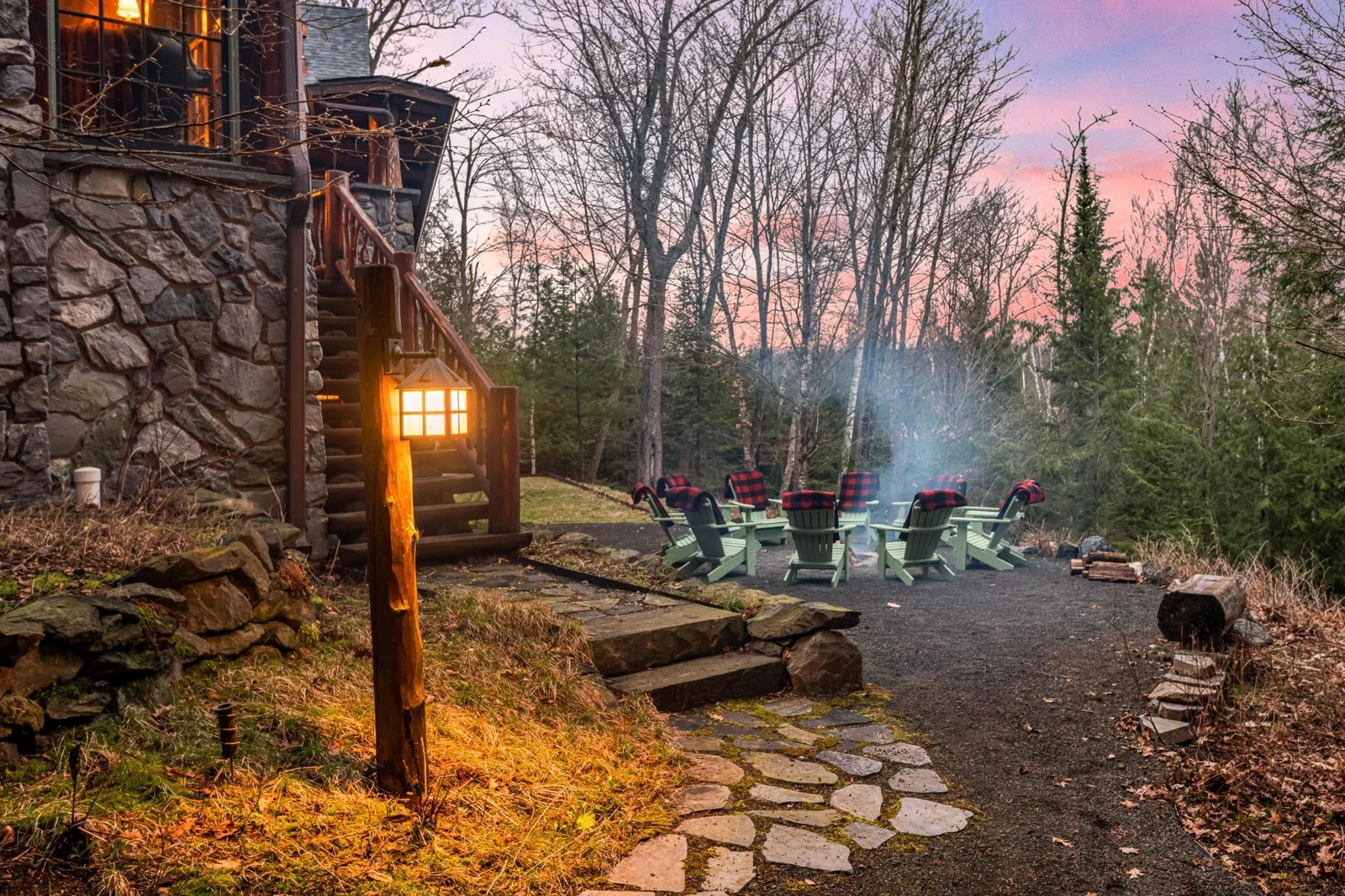 Twilight near the lodge