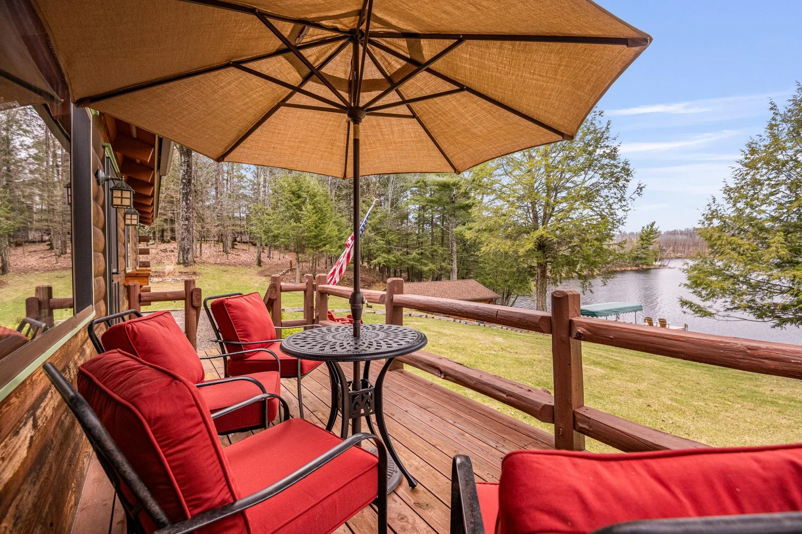 Cottage Deck with Lake Views