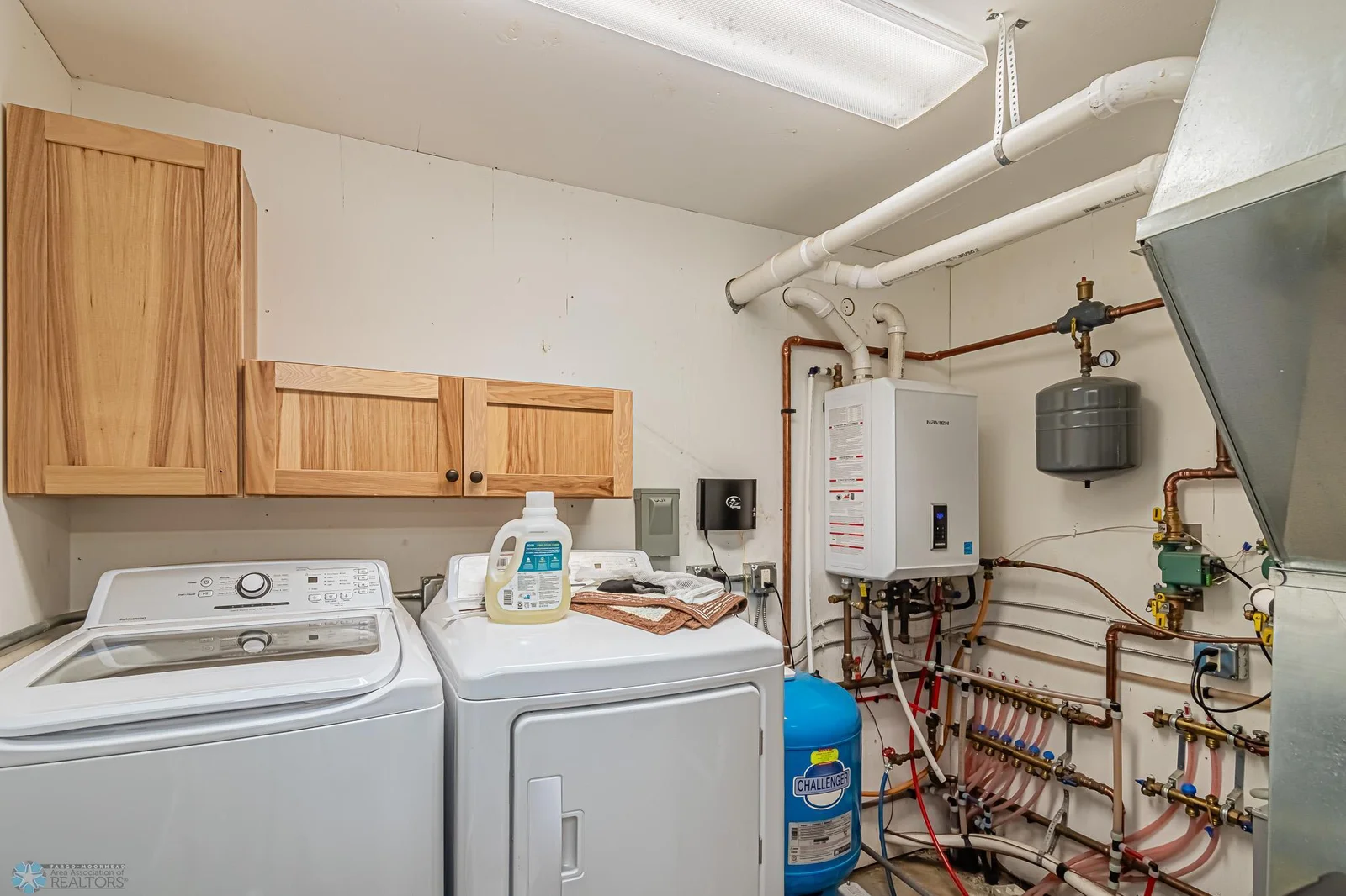 Laundry inside garage