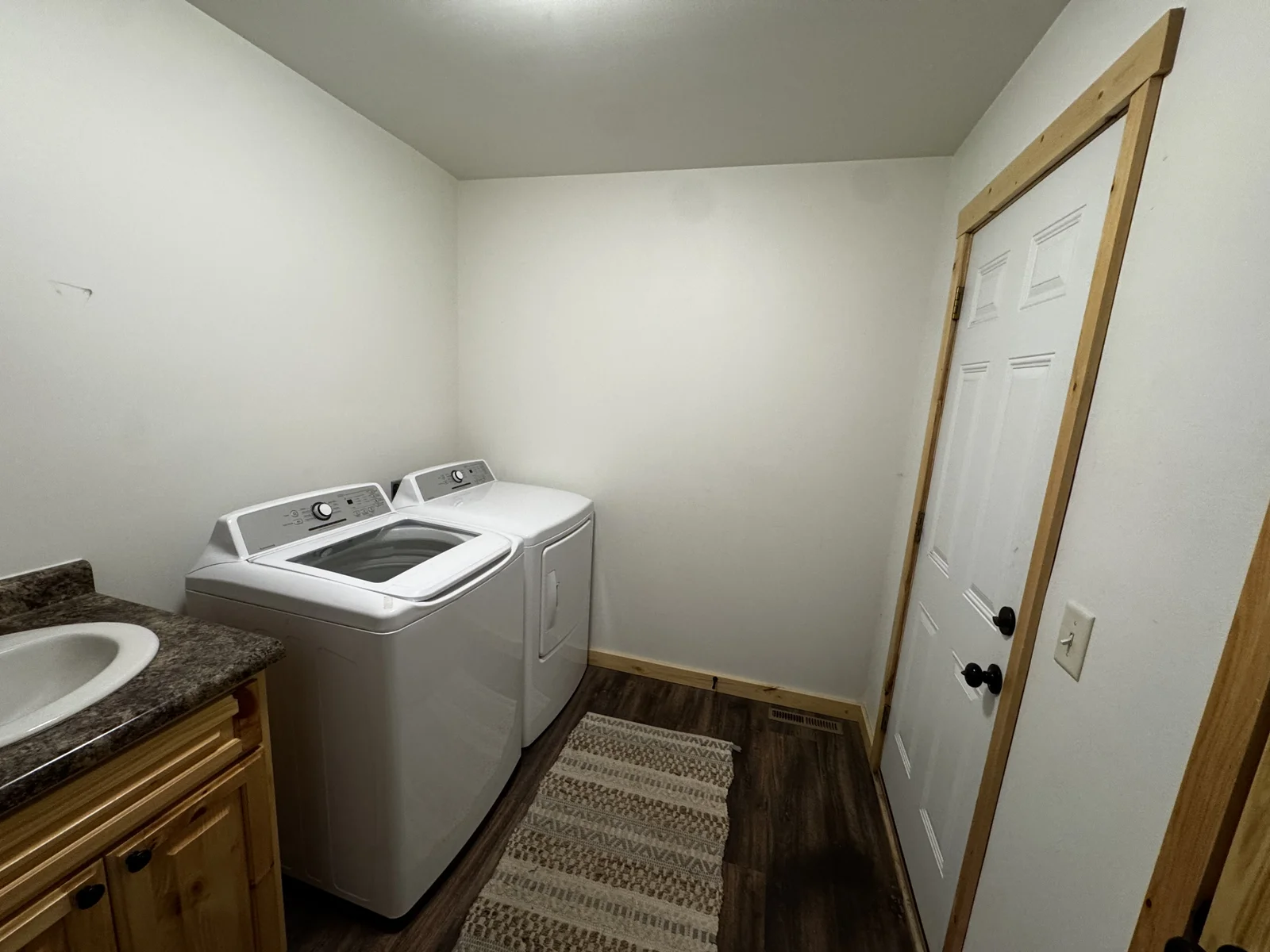 The laundry room is conveniently located on the main floor.